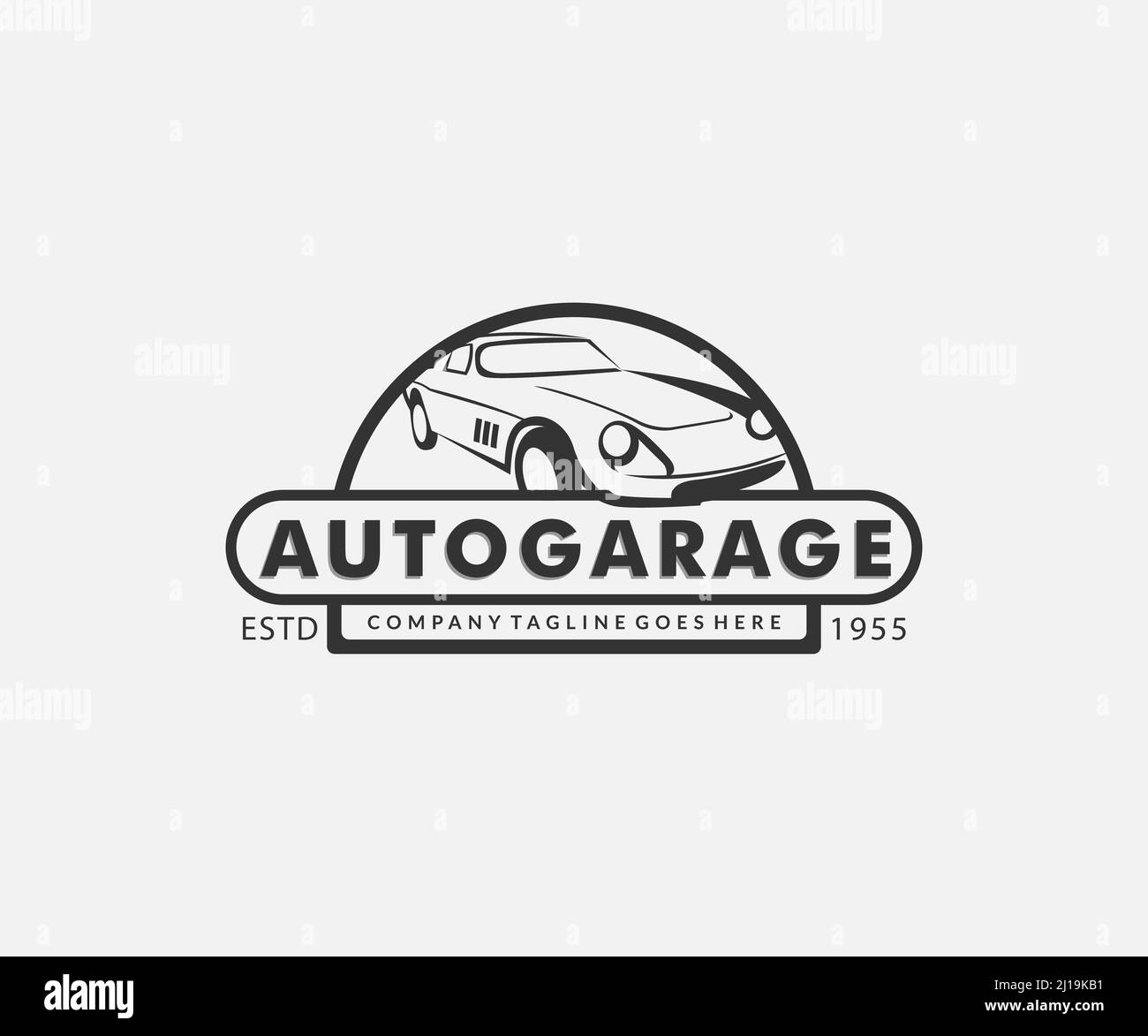 vintage logo design . car dealers logo design template illustration