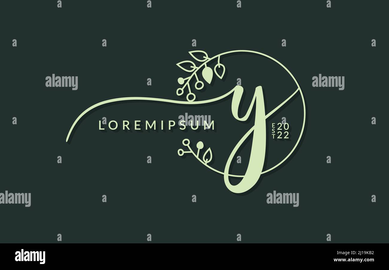 Handwritten Signature monogram Letter y calligraphic vector graphic ...