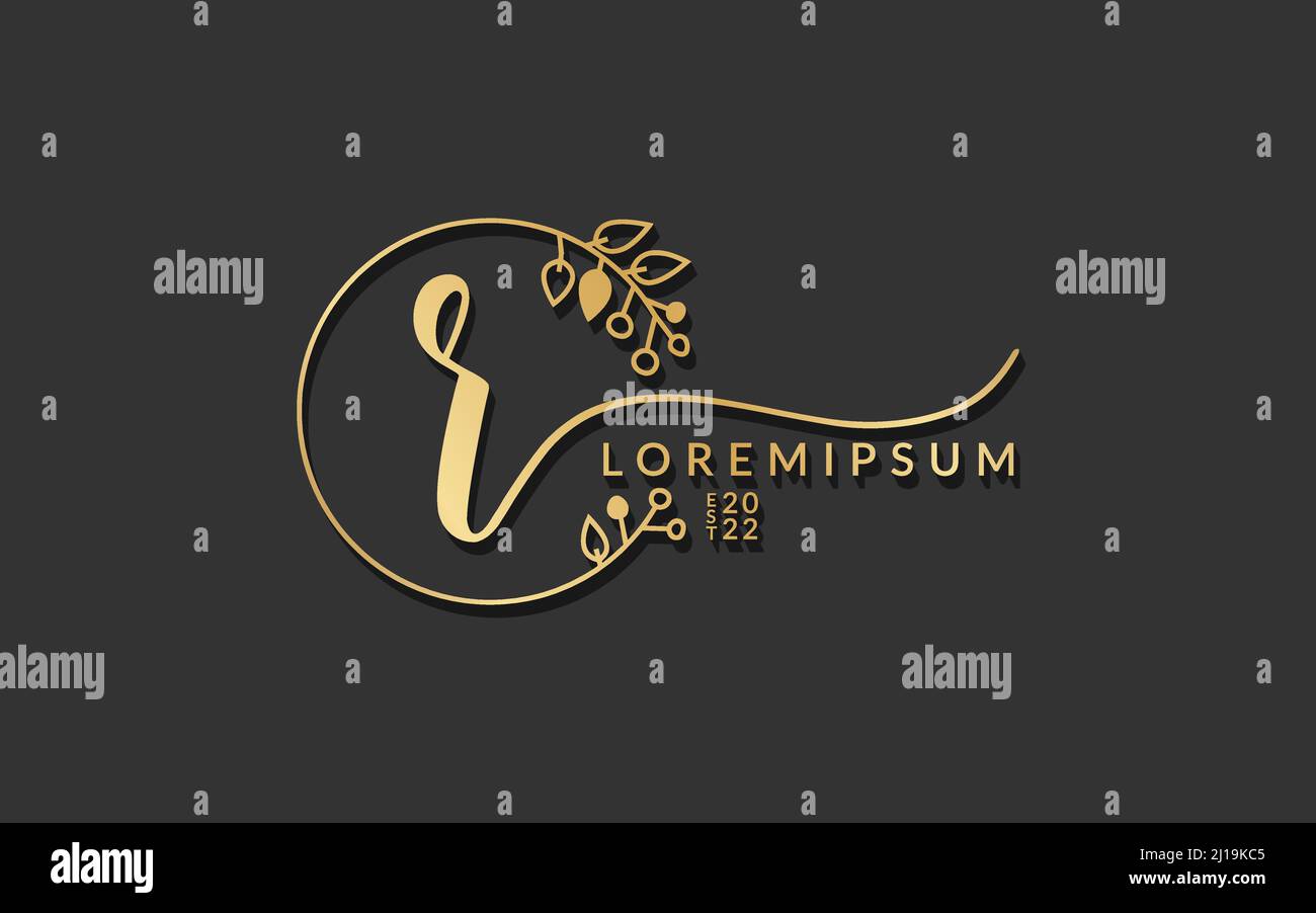 Handwritten Signature monogram Letter r calligraphic vector graphic
