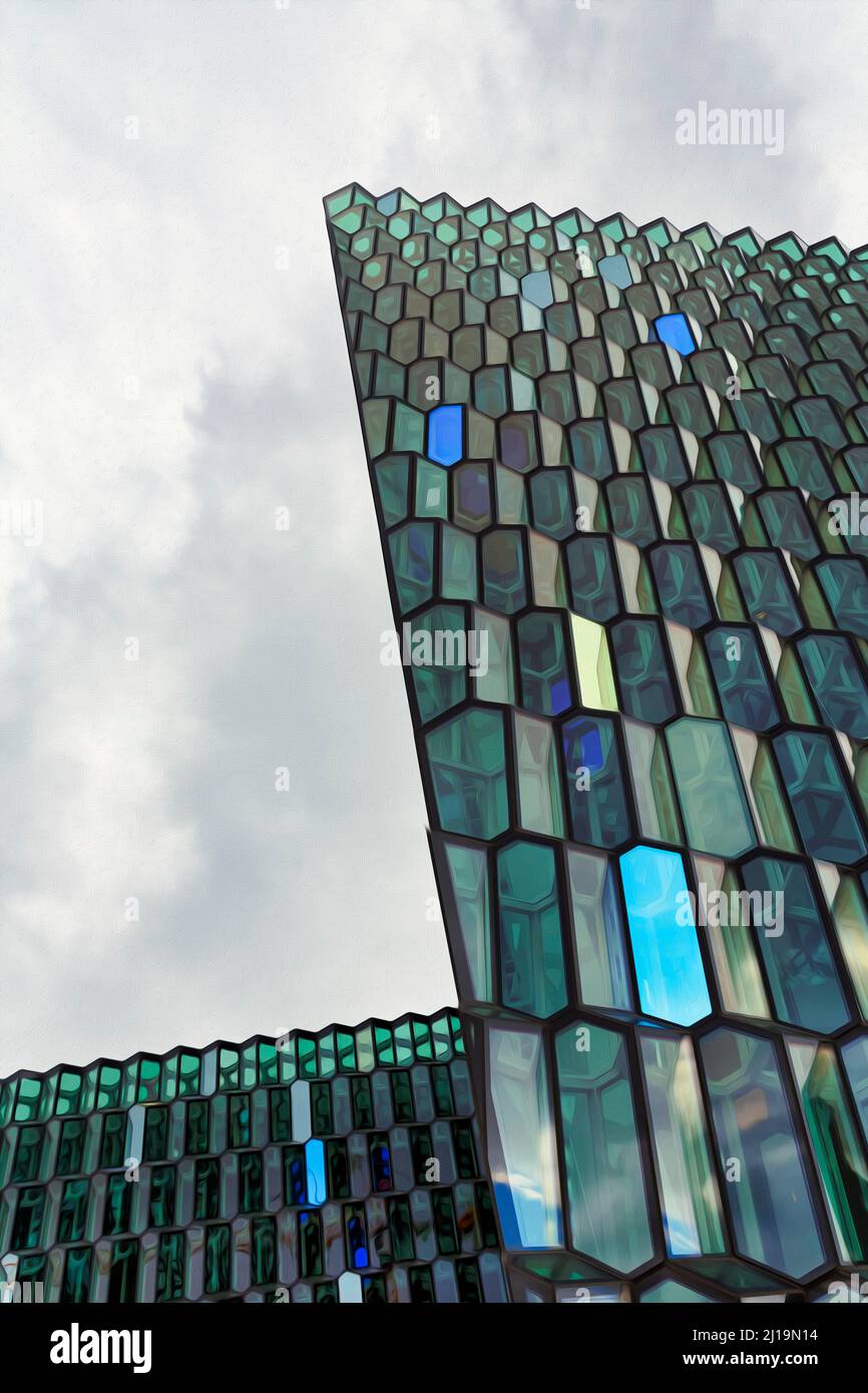 Detail Of The Glass Facade Harpa Concert Hall Architect Henning Detail Of The Glass Facade Harpa Concert Hall Architect Henning
