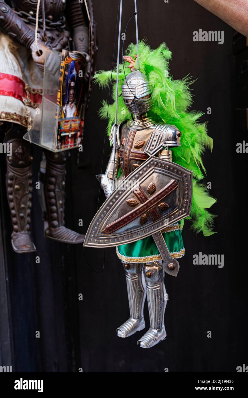 Knight, Puppet Theatre, Palermo, Sicily, Italy Stock Photo