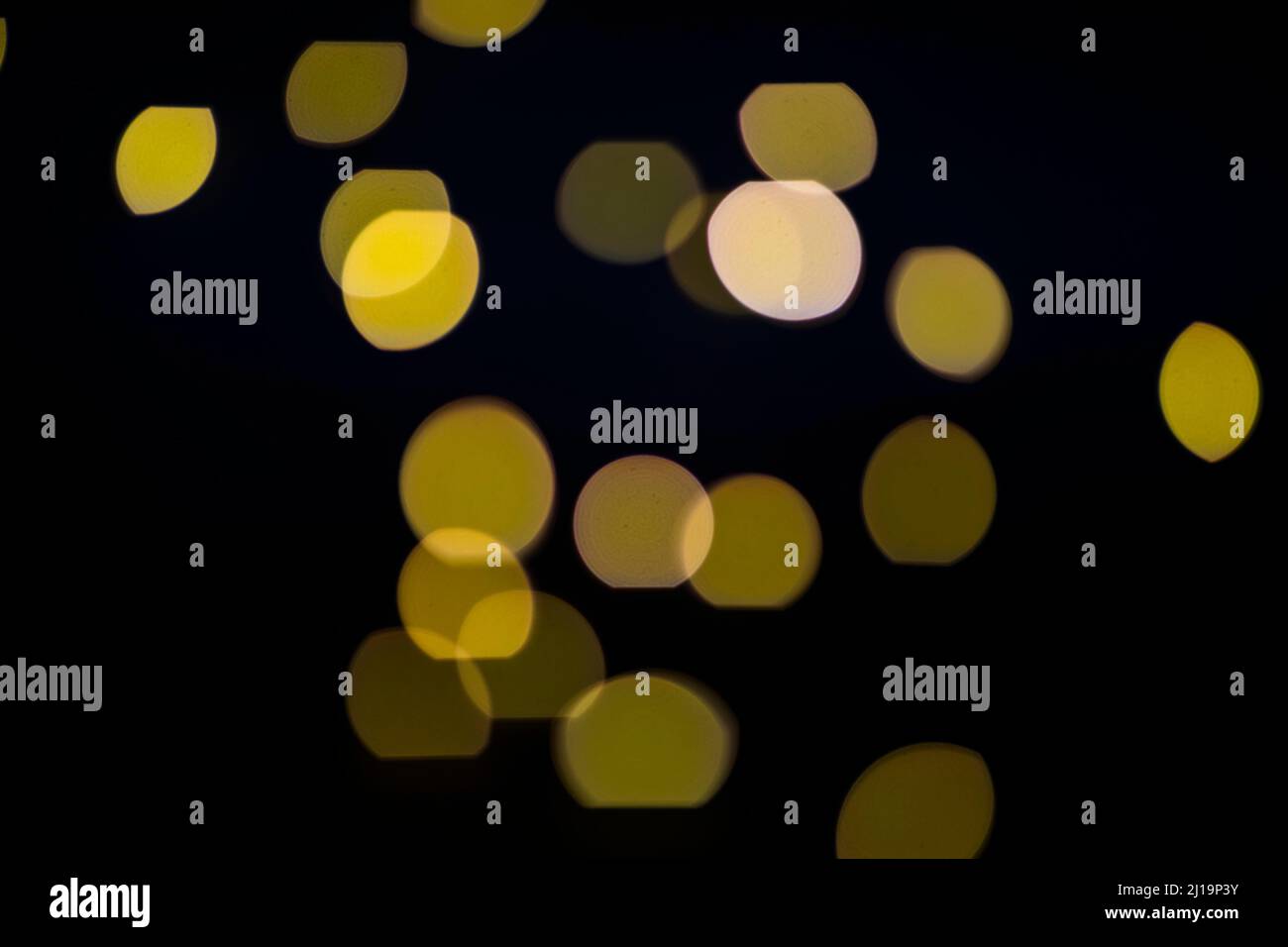 Light effect against black background, bokeh Stock Photo