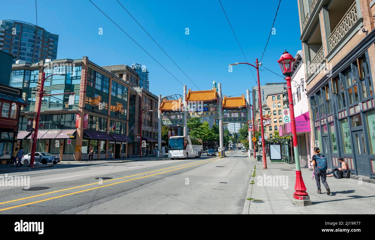 Millennium Gate, Chinatown, Vancouver, British Columbia, Canada Stock Photo