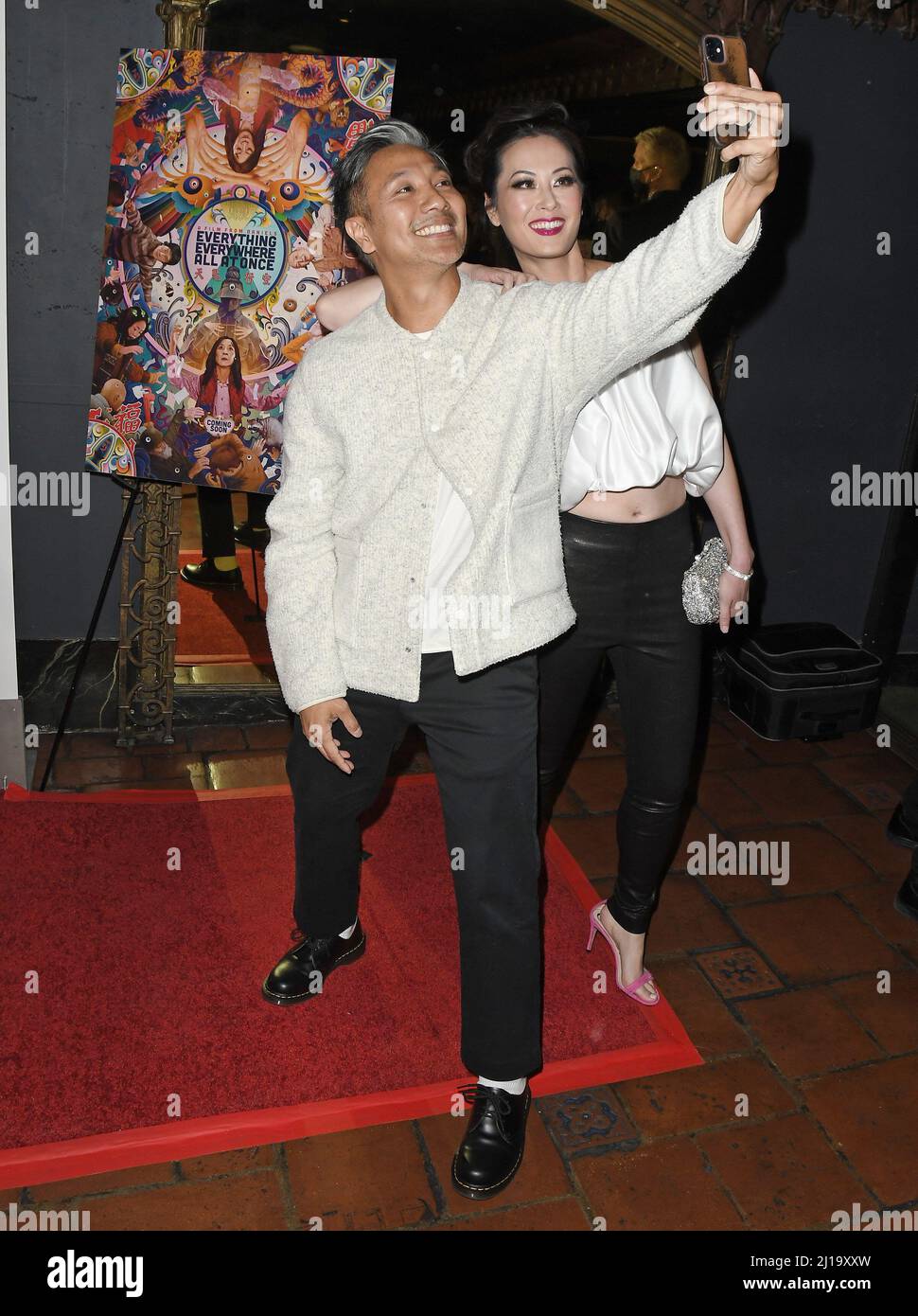 Los Angeles, USA. 23rd Mar, 2022. (LR) Alain Uy and Olivia Cheng takes