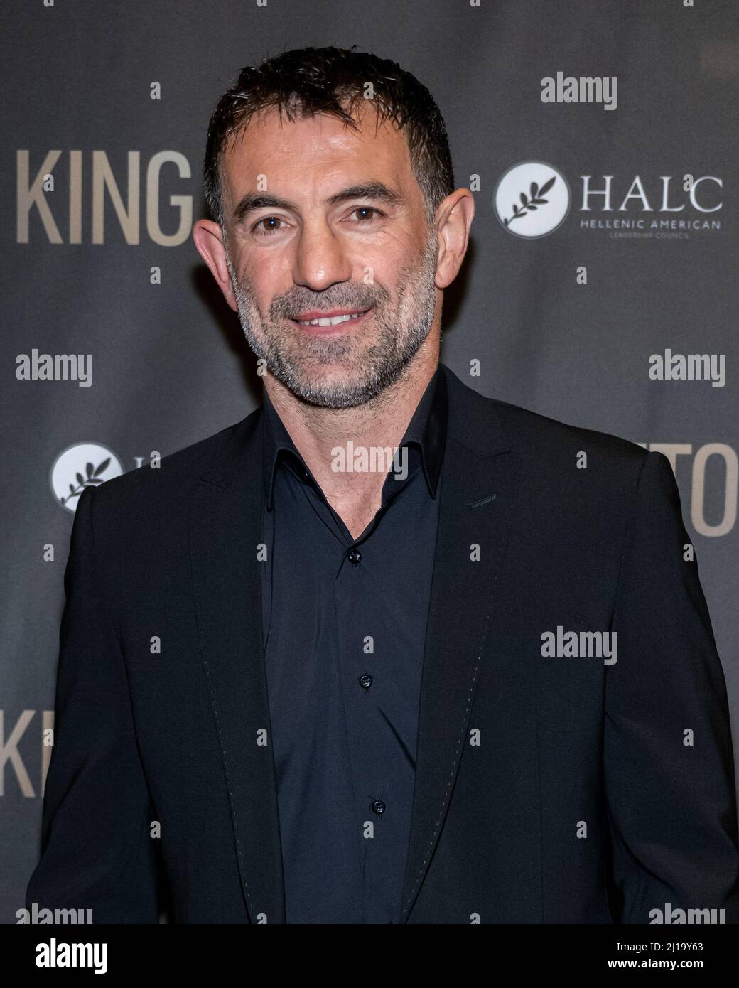 New York, USA. 23rd Mar, 2022. Georgios Karagounis attends the premiere of “King Otto” at the Museum of Modern Art in New York, New York, on Mar. 23, 2022. (Photo by Gabriele Holtermann/Sipa USA) Credit: Sipa USA/Alamy Live News Stock Photo