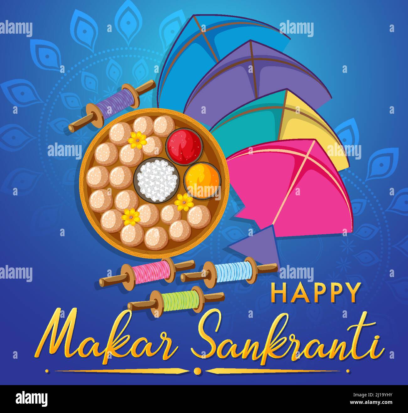 Happy Makar Sankranti day illustration Stock Vector Image & Art Alamy