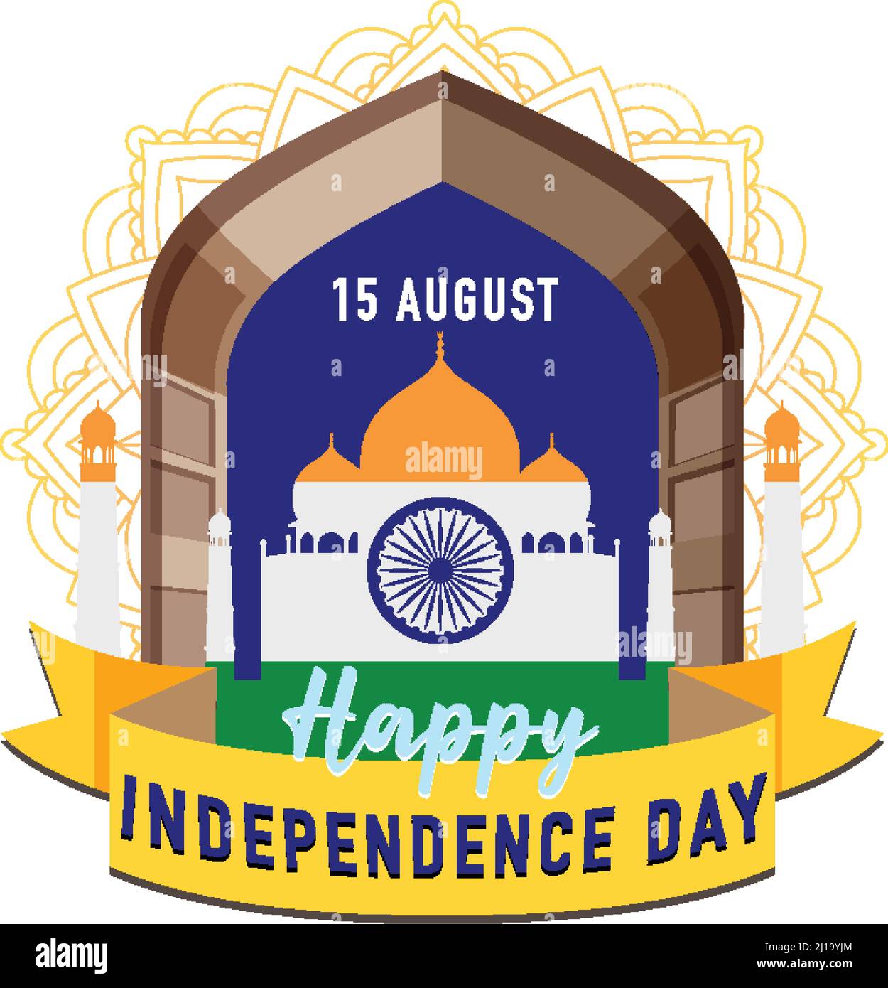 Happy India independence day illustration Stock Vector Image & Art - Alamy