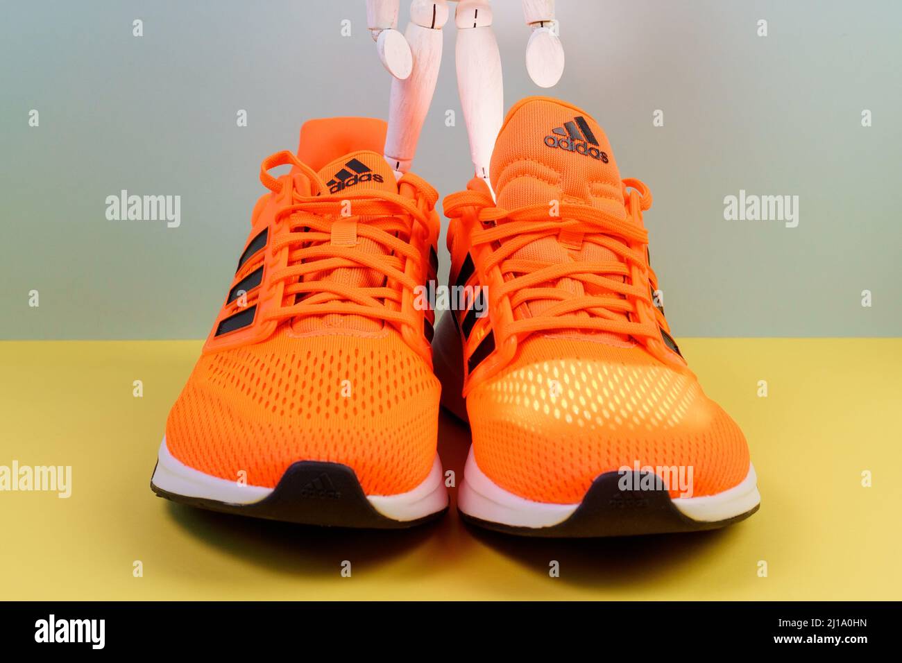 Tyumen, Russia-January 13, 2022: Men Adidas shoes for running. Sport and casual  footwear. Close-up Stock Photo - Alamy