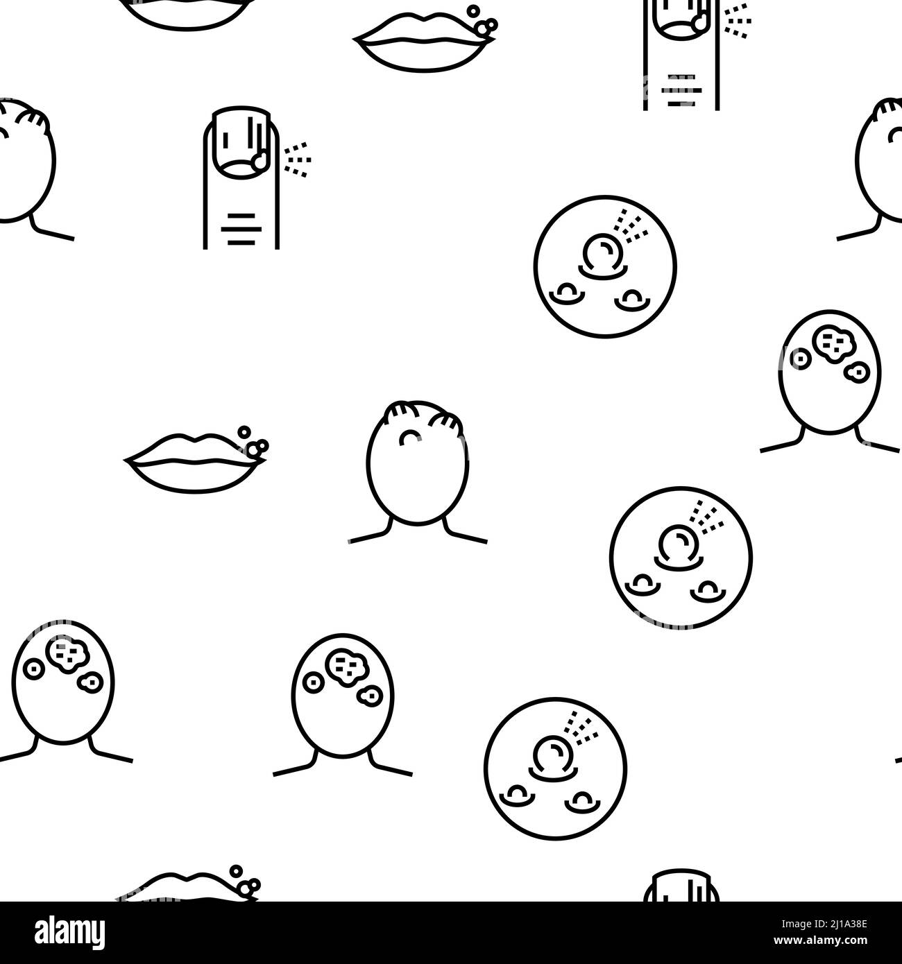 Skin Disease Symptom Vector Seamless Pattern Stock Vector Image & Art ...