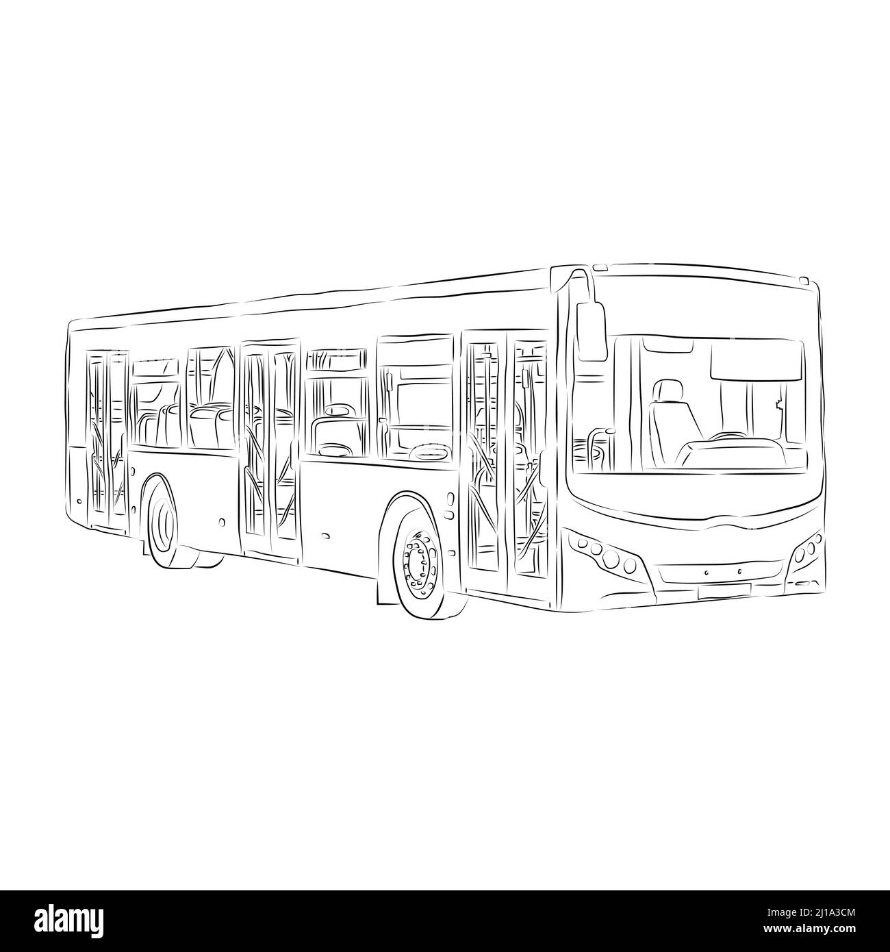 city bus drawing