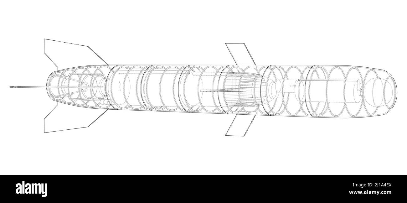 Military missile army rocket. Vector Stock Vector