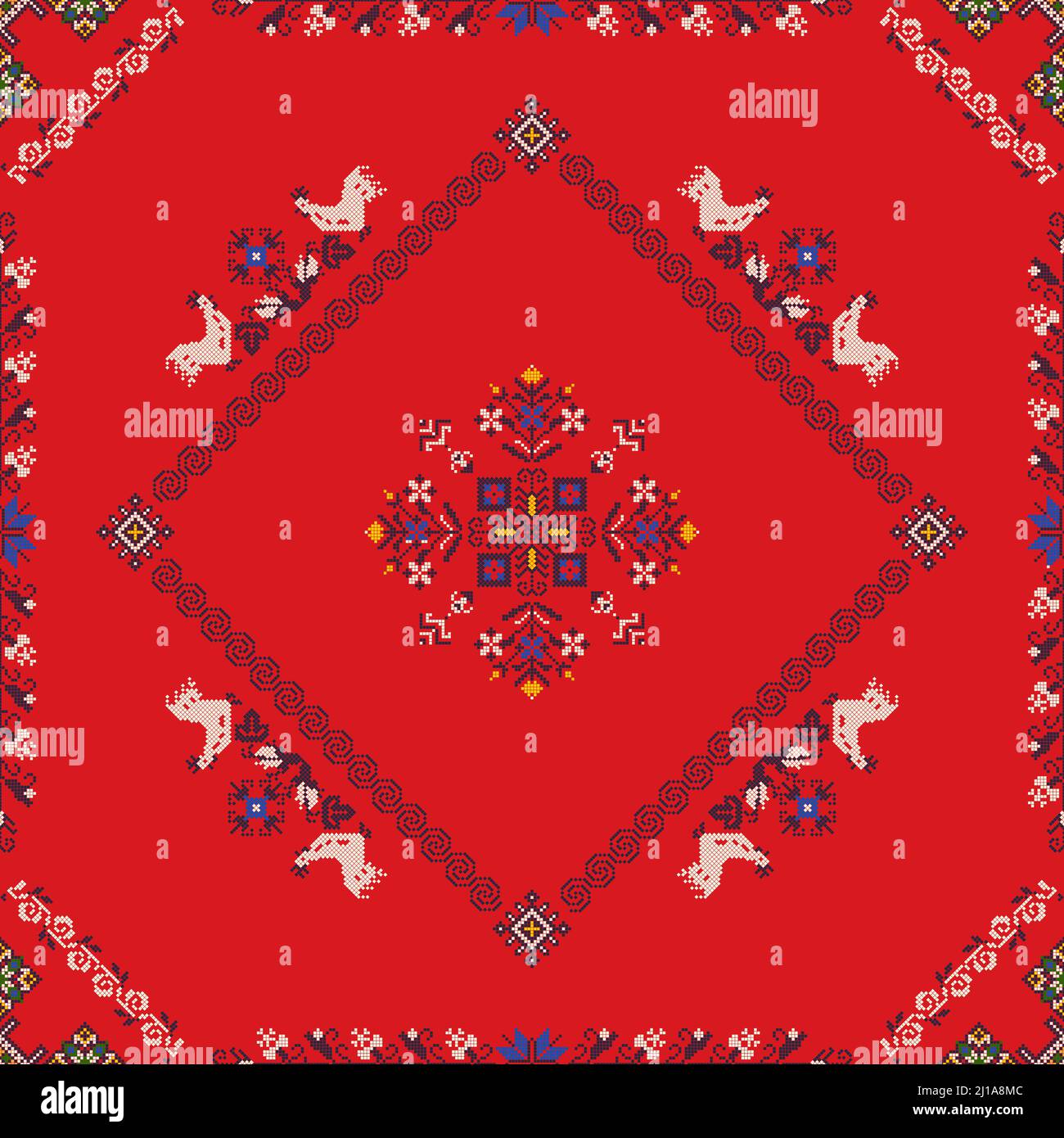 Ukrainian embroidery vector seamless pattern Stock Vector Image & Art