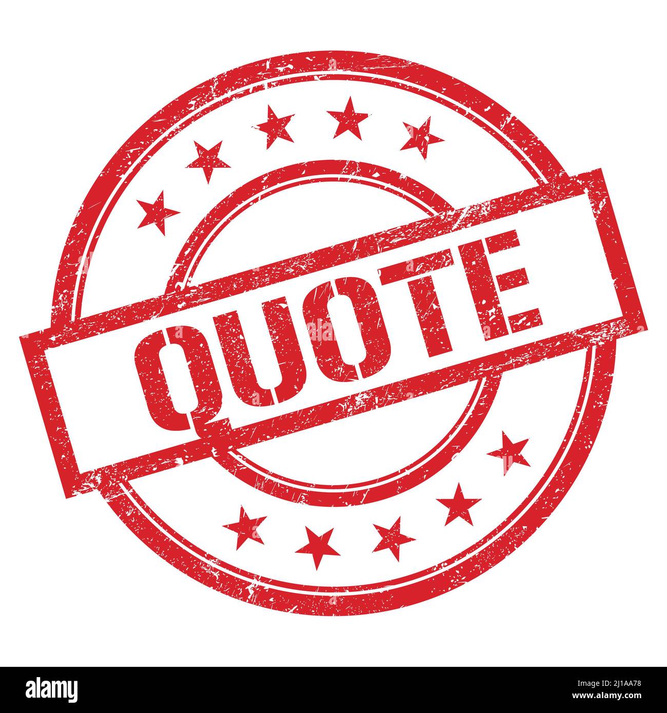 Quotation Lettering Red QUOTE text written on red round vintage rubber stamp Stock Photo - Alamy