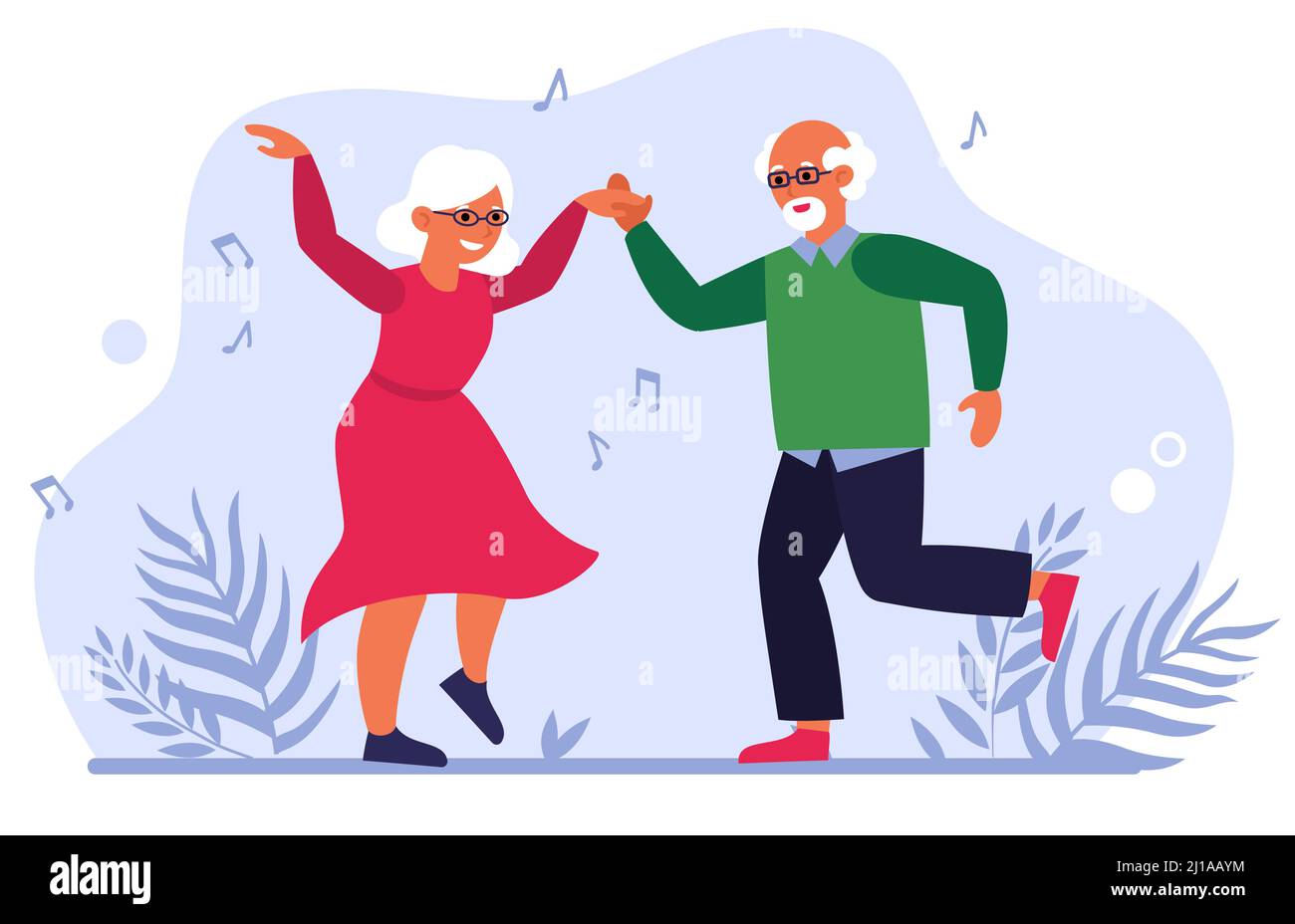 Drunk Dancing Couple Flat Illustration Stock Vector - Illustration