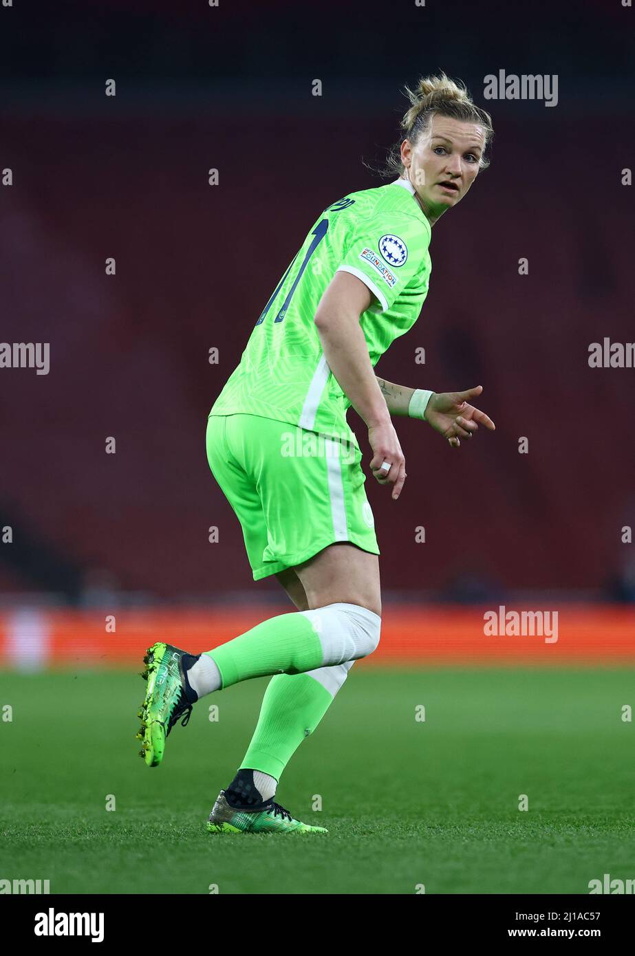 London, England, 23rd March 2022. Alexandra Popp of VFl Wolfsburg during the UEFA Womens Champions League match at the Emirates Stadium, London. Picture credit should read: David Klein / Sportimage Stock Photo