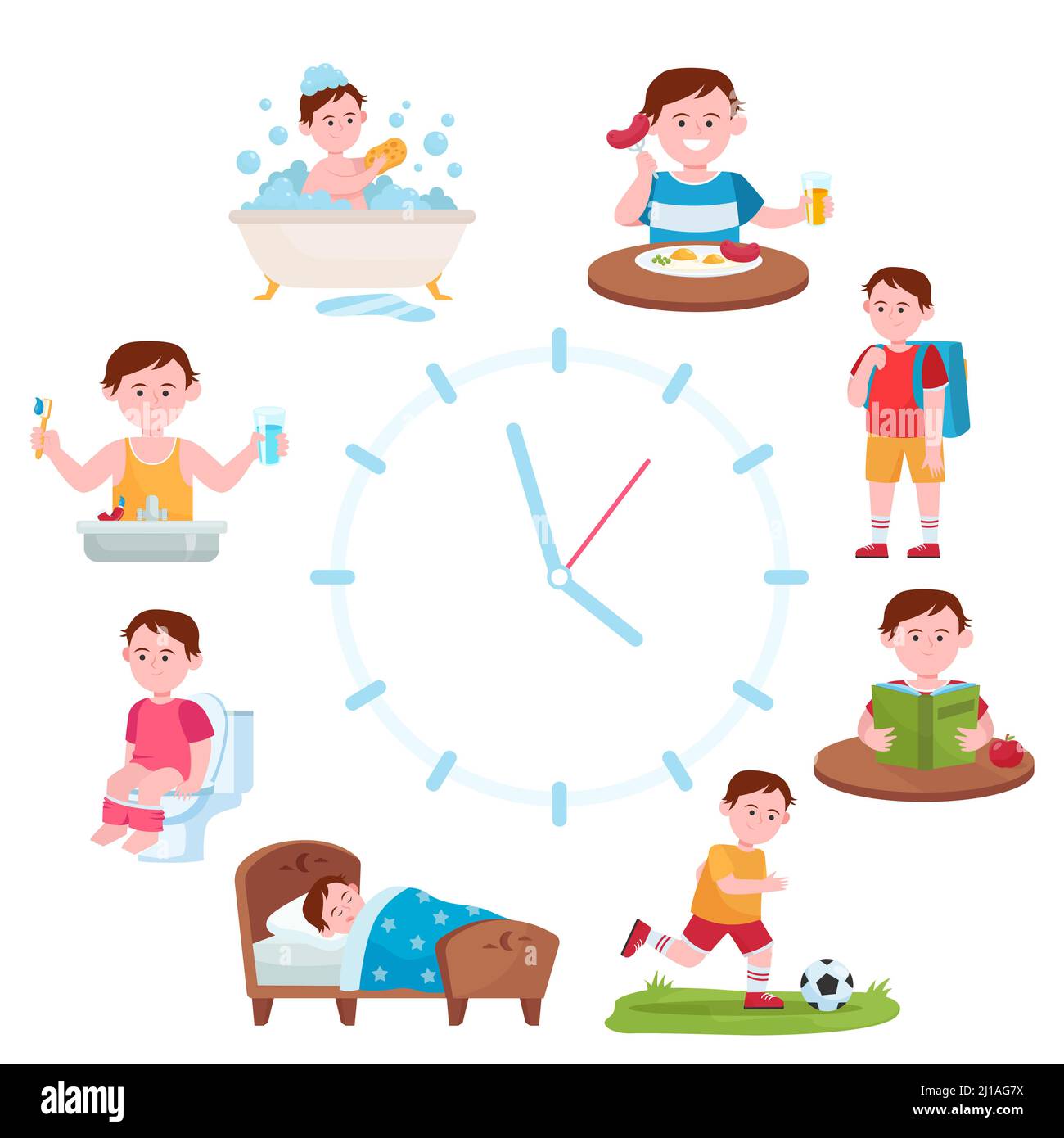 Child daily routine clocks flat vector illustration. Cartoon schedule of happy boy life from eating breakfast, going school to sleeping. Health and ac Stock Vector Image & Art - Alamy Child daily routine clocks flat vector illustration. Cartoon schedule of happy boy life from eating breakfast, going school to sleeping. Health and ac Stock Vector Image & Art - Alamy