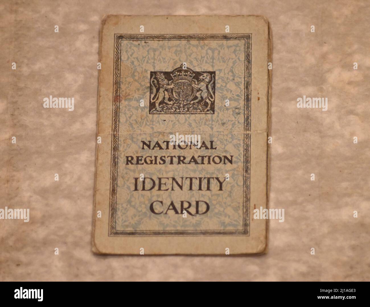 An original Nation Registration Identity Card, Great Britain 1950s Stock Photo