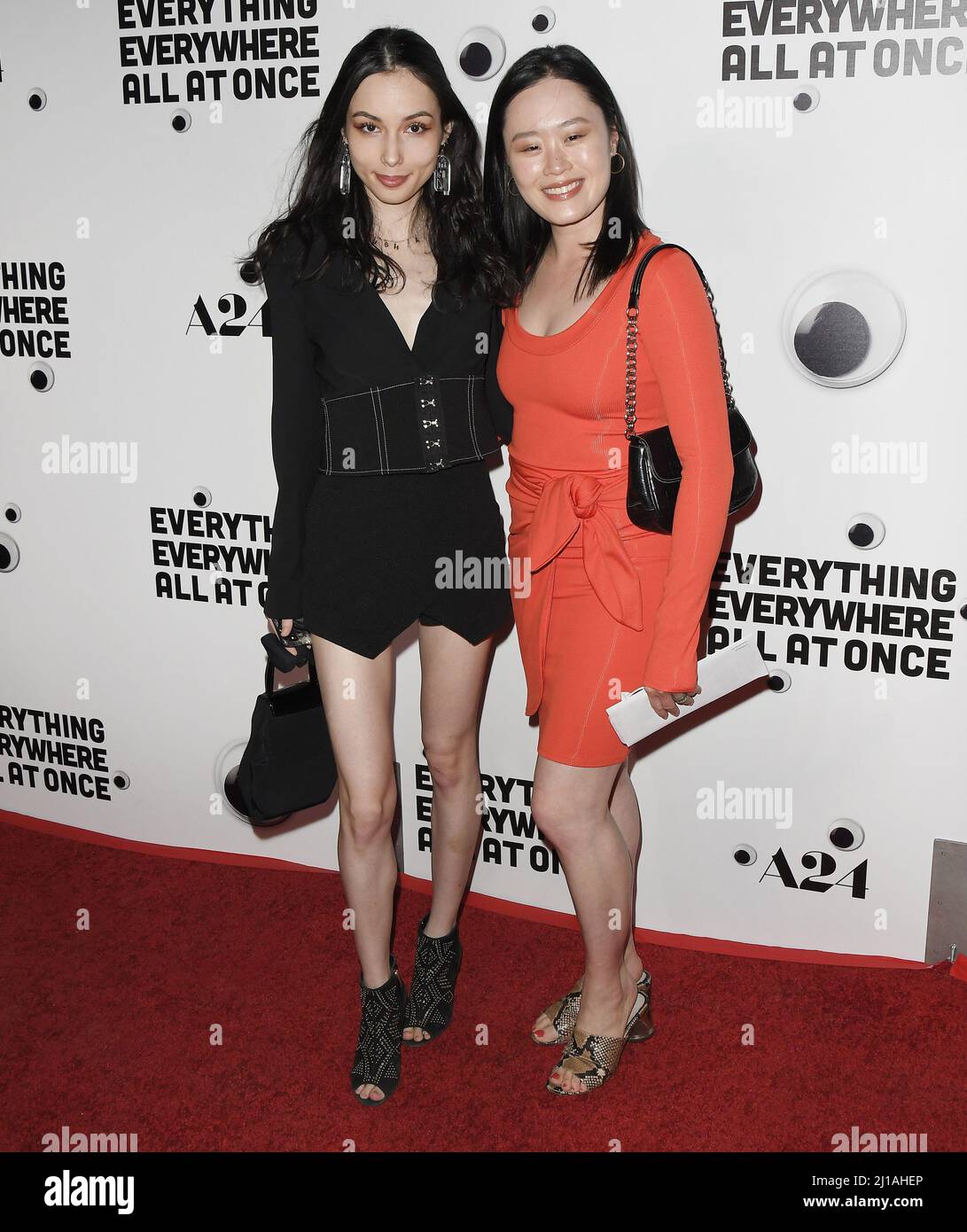 Los Angeles, USA. 23rd Mar, 2022. (L-R) Lushia Anson and Michele Selene Ang  arrives at the EVERYTHING EVERYWHERE ALL AT ONCE Los Angeles Screening held  at The Theater at Ace Hotel in