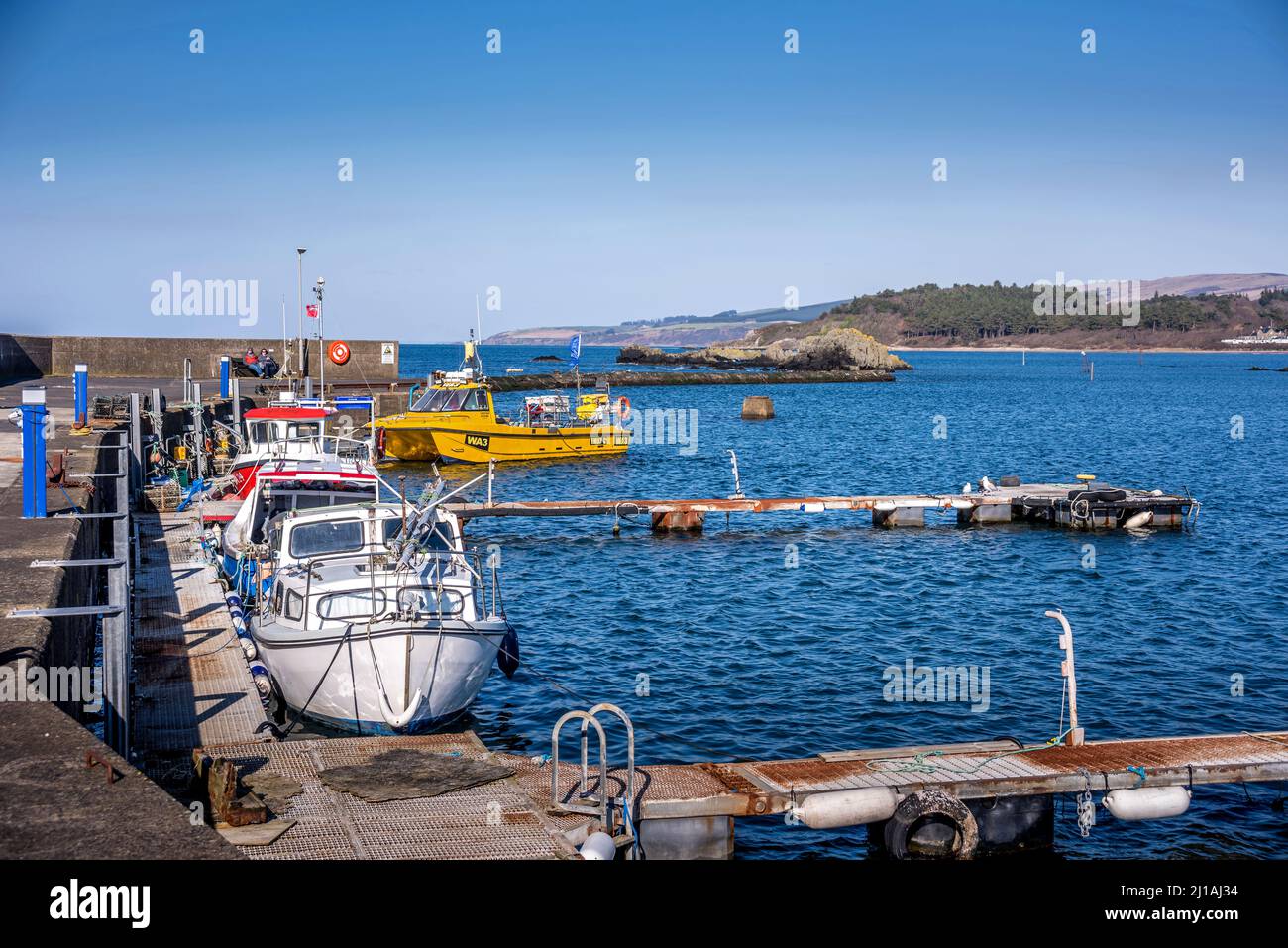 Maidens Harbour  South Ayrshire in March spring sunshine Stock Photo