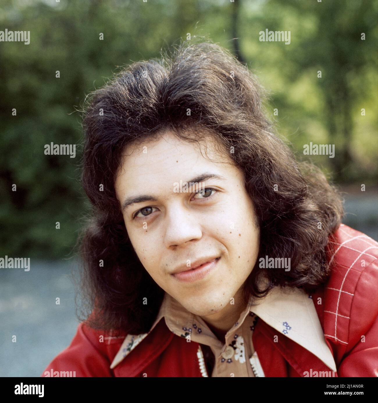 Emmanuel St Laurent, französisch griechischer Sänger, Komponist und Songschreiber, Deutschland um 1974. Stock Photo
