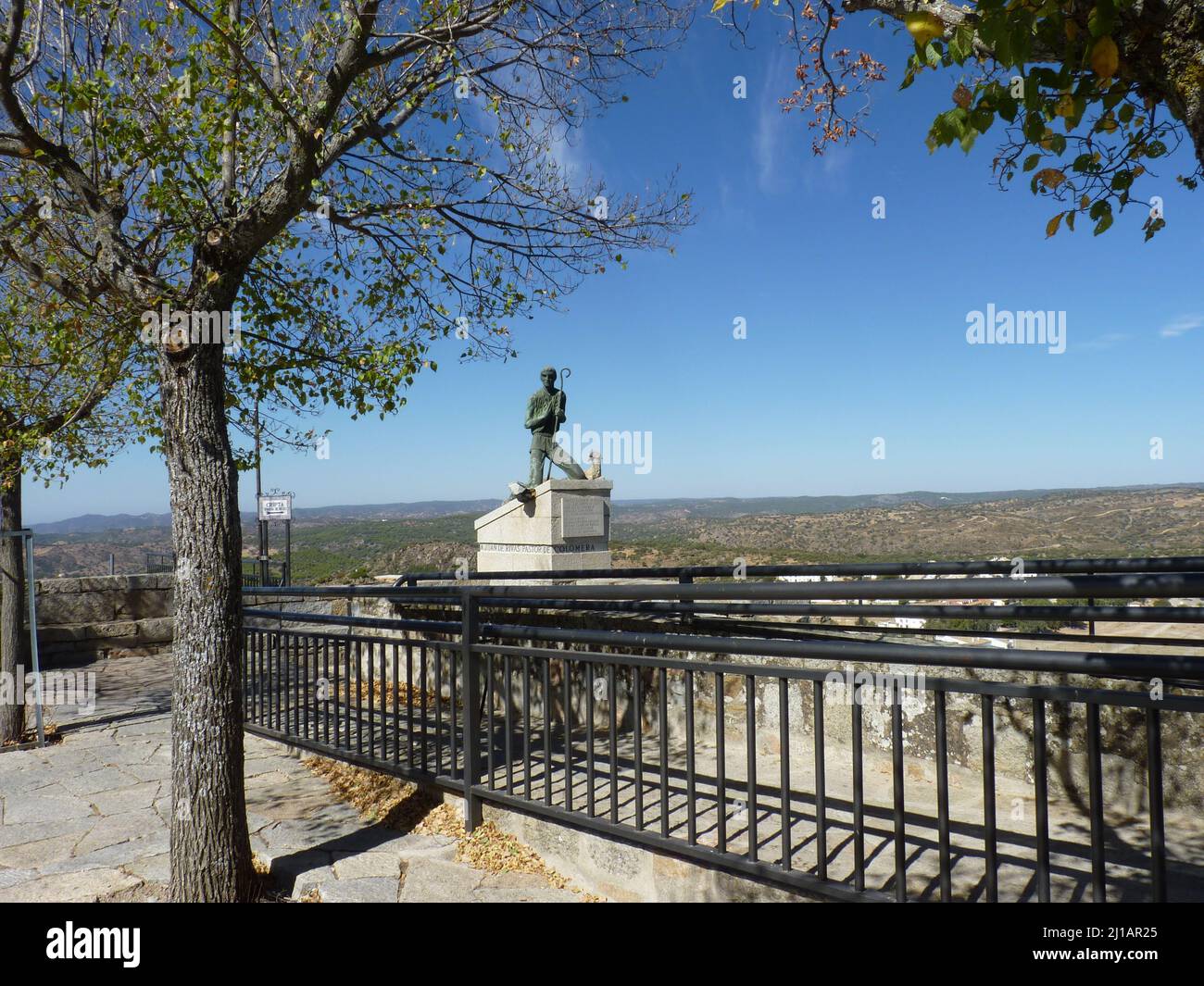 Beautiful views of the Sanctuary of the Virgen de la Cabeza in Andújar, Andalusia Stock Photo