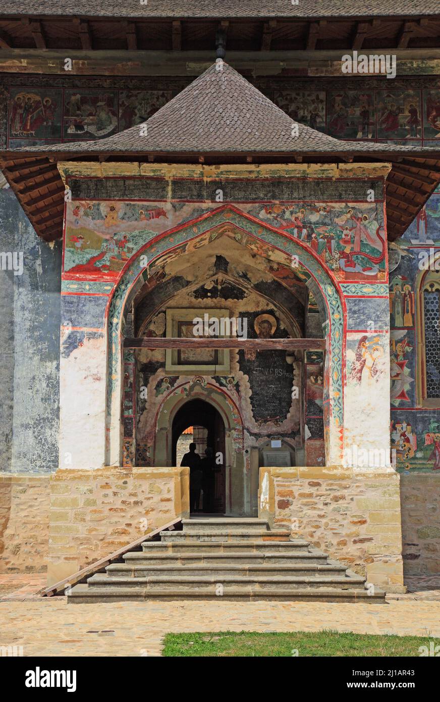 Sucevita, Romania, Das Kloster Sucevita, rumänisch Manastirea Sucevita, liegt in Rumänien im Kreis Suceava auf dem Gebiet der Gemeinde Sucevita. Die i Stock Photo
