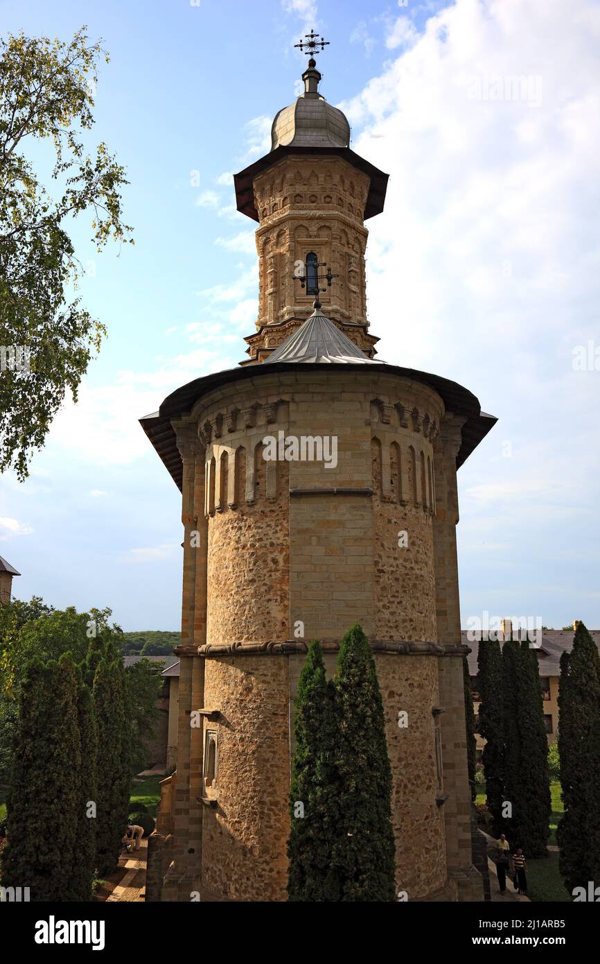 Dragomirna, Romania, Das Kloster Dragomirna, Manastirea Dragomirna, liegt in Rumänien rund 15 Kilometer nördlich der Stadt Suceava in der Nähe des Dor Stock Photo