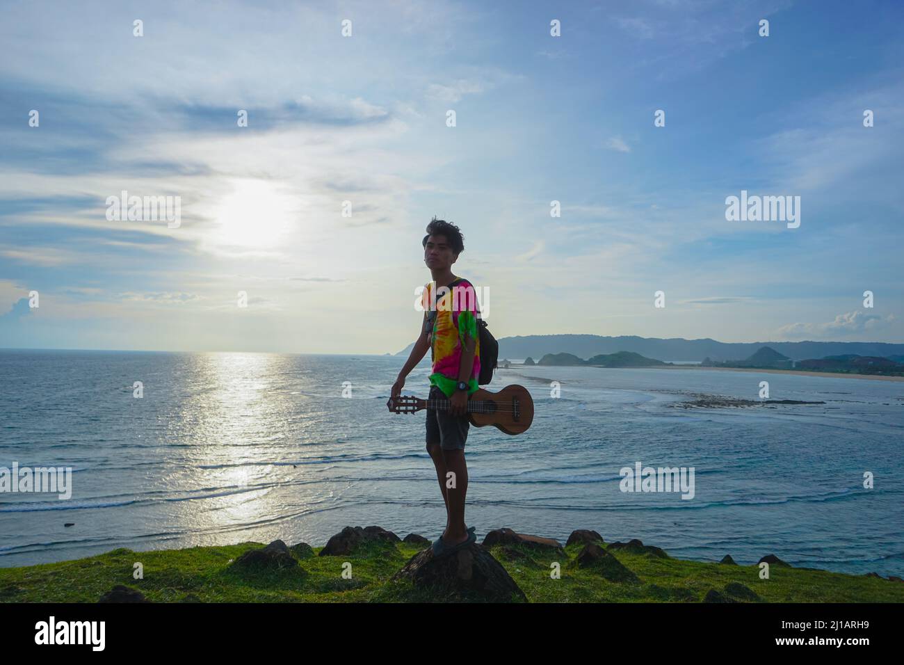 .Hils Merese is a tourist destination on the island of Lombok, which is most often visited by tourists because of the amazing,Lombok-Indonesia. Stock Photo