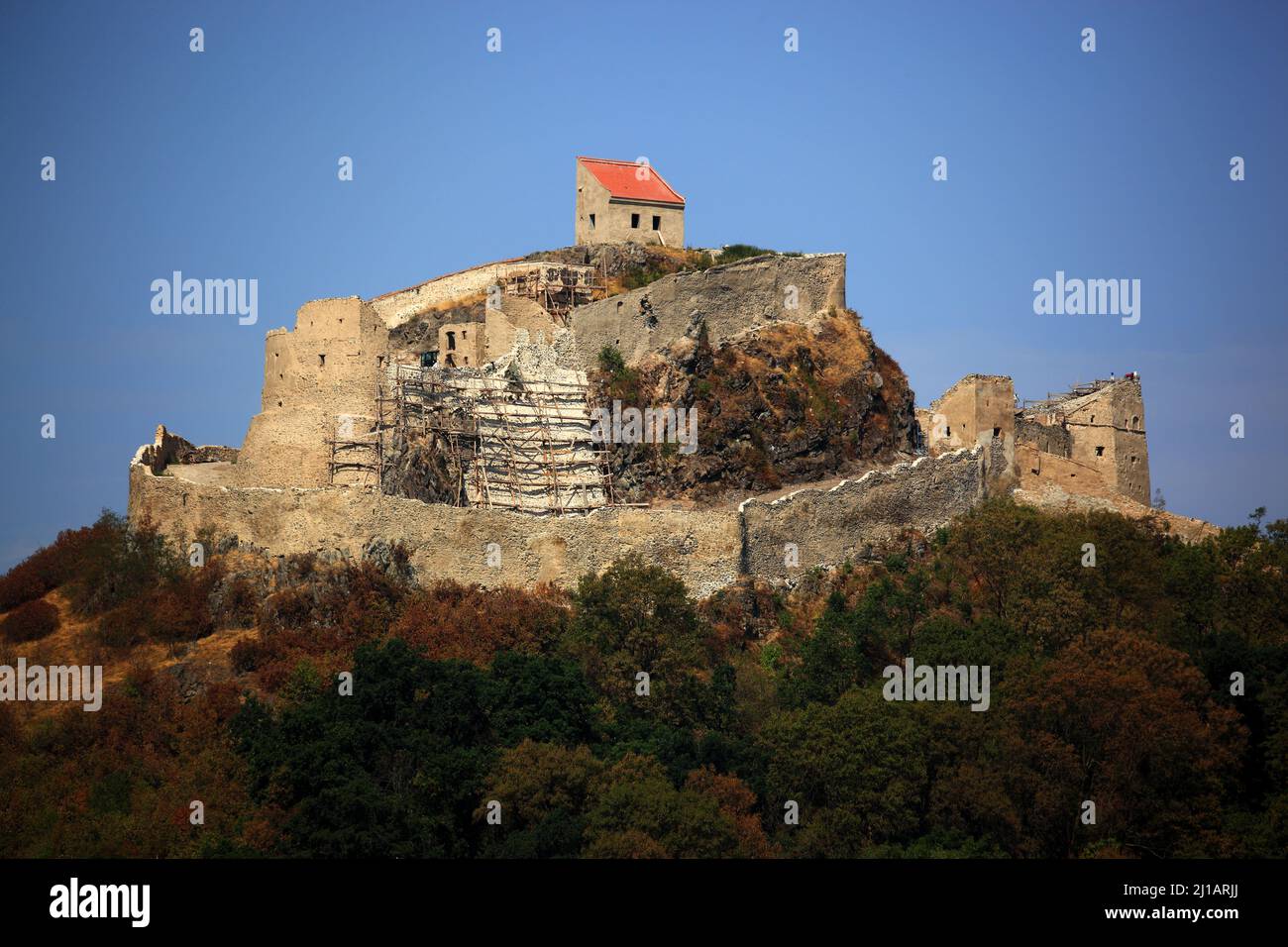 Burg von Rupea, Cohalm, Reps, Stadt im Kreis Brasov in der Region Siebenbürgen in Rumänien  /  Rupea Castle, Cohalm, Reps, town in Brasov County in th Stock Photo