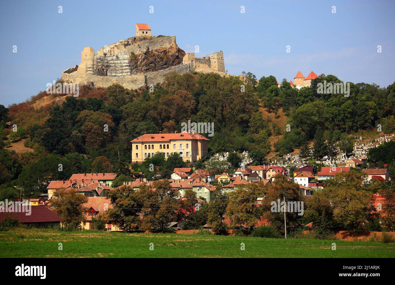 Burg von Rupea, Cohalm, Reps, Stadt im Kreis Brasov in der Region Siebenbürgen in Rumänien  /  Rupea Castle, Cohalm, Reps, town in Brasov County in th Stock Photo