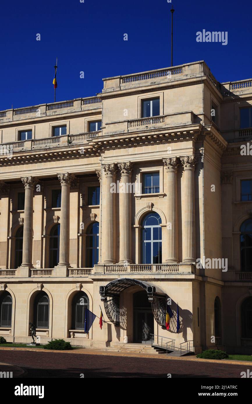 Königspalast, Palatul Regal, heute Nationale Kunstgalerie, Muzeul National de Arta al Romaniei, Kunstmusum, Bukarest, Rumänien  /  Royal Palace, Palat Stock Photo