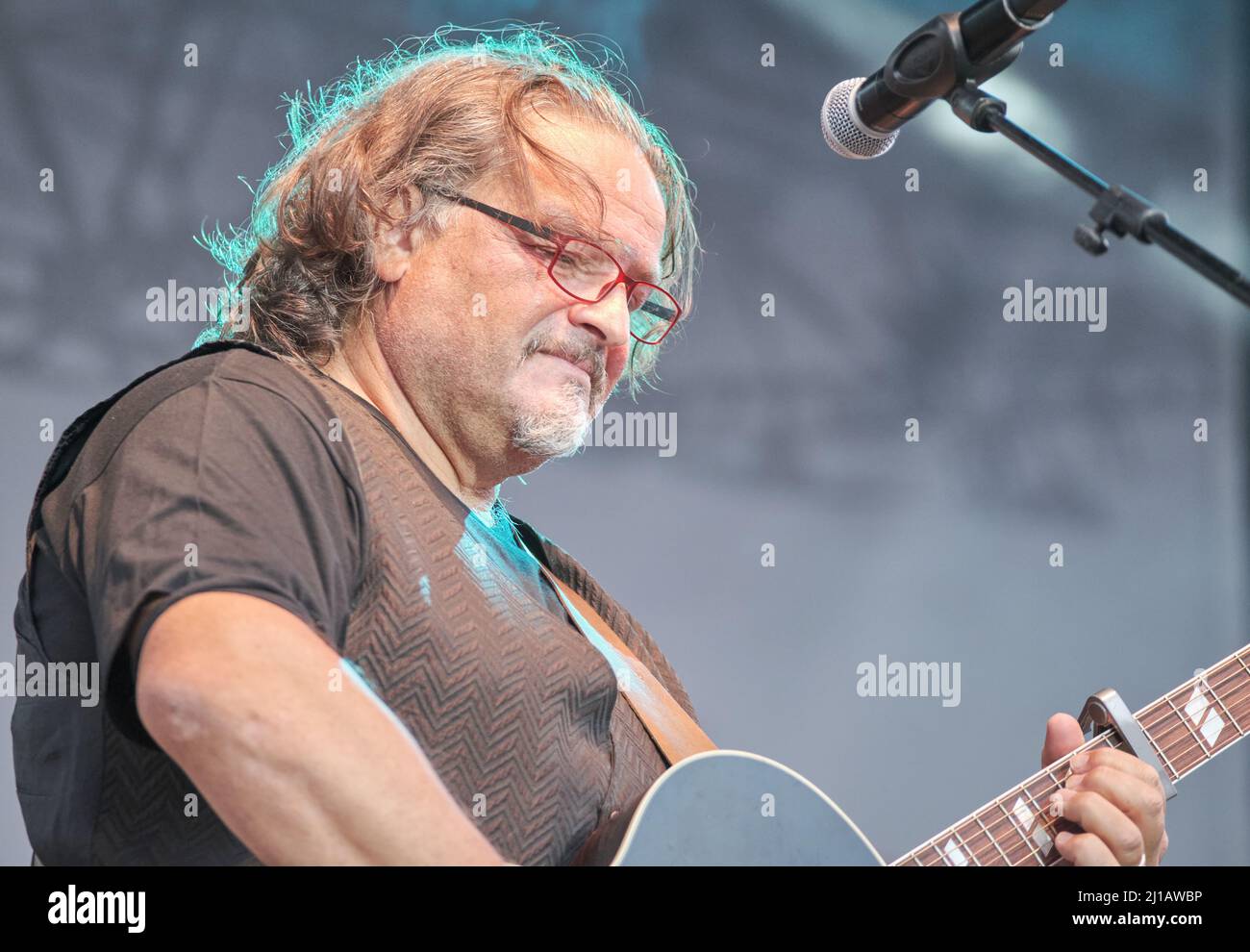 Cisco Bellotti al concerto Gli Invisibili, Piazza Grande, Bologna, 12/09/2020 Stock Photo