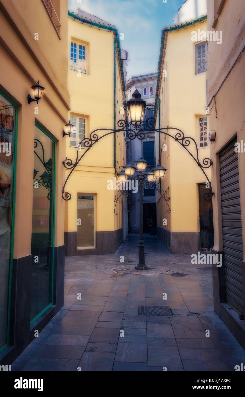 Pasaje de Chinitas calle historica en la ciudad de Malaga Stock Photo