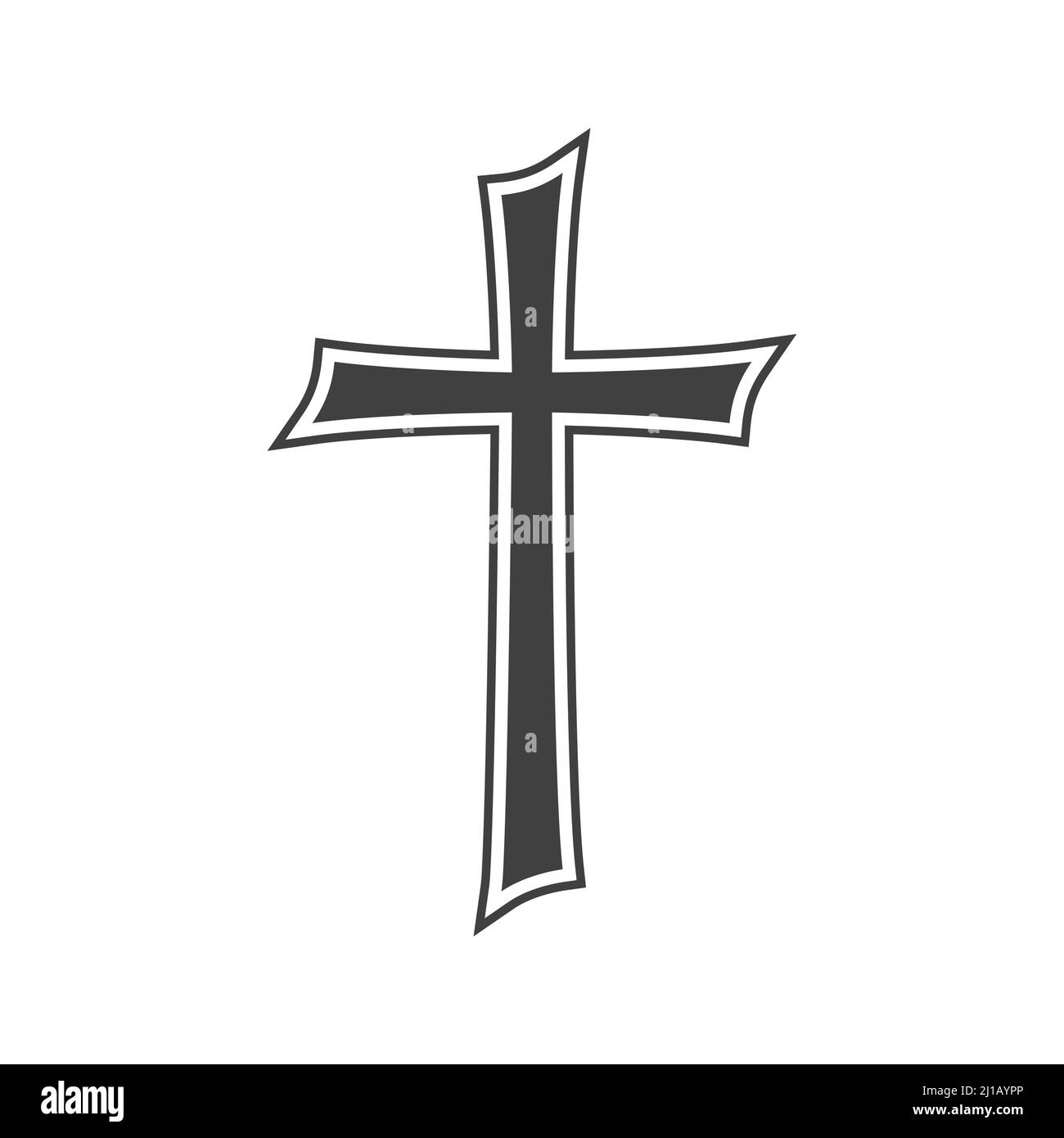Vector illustration of a religious cross on a white background