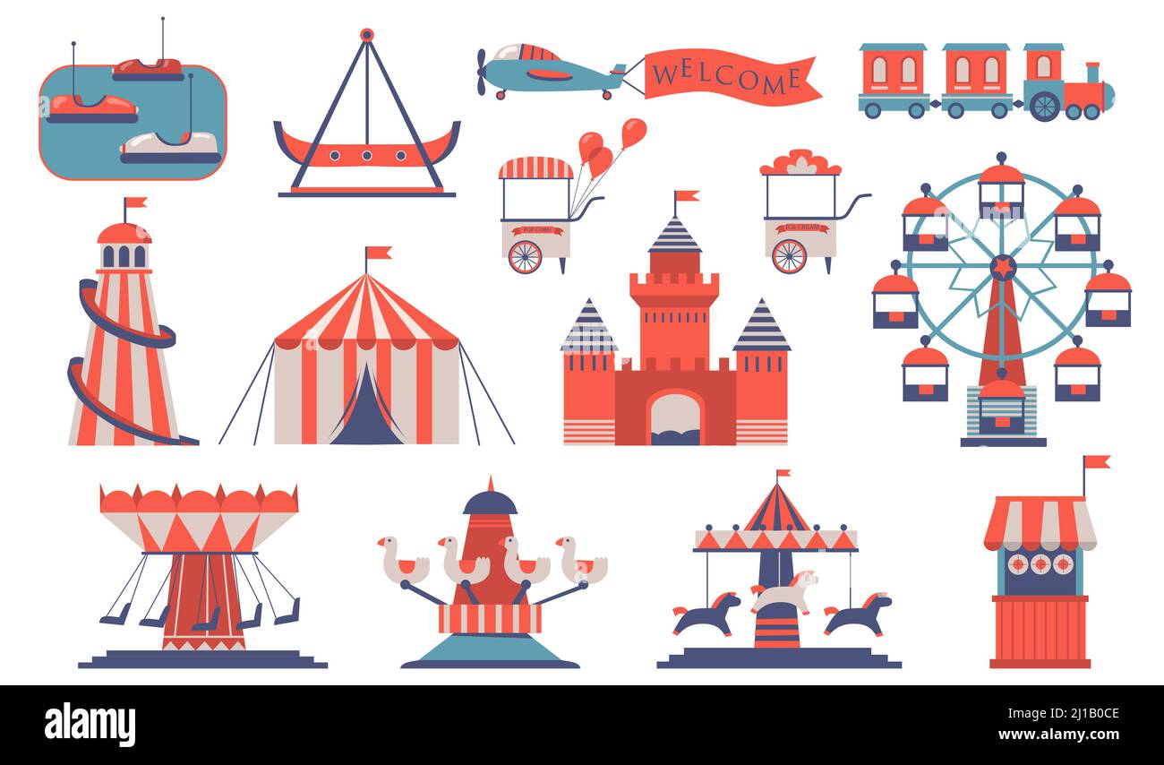 Amusements roundabout fair Stock Vector Images - Alamy