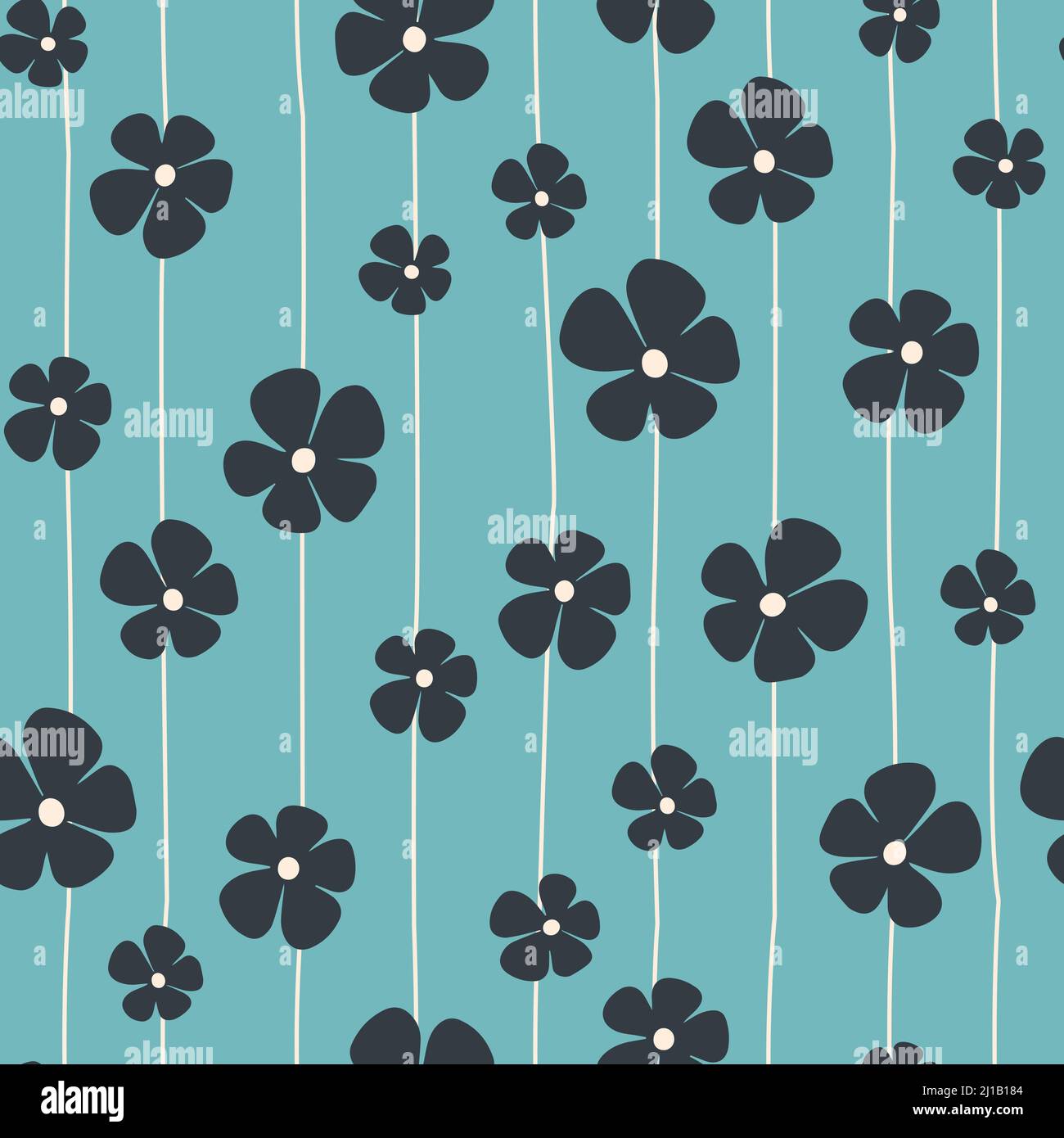 Seamless bright floral pattern. Great for fabric, textile. Vector illustration Stock Vector