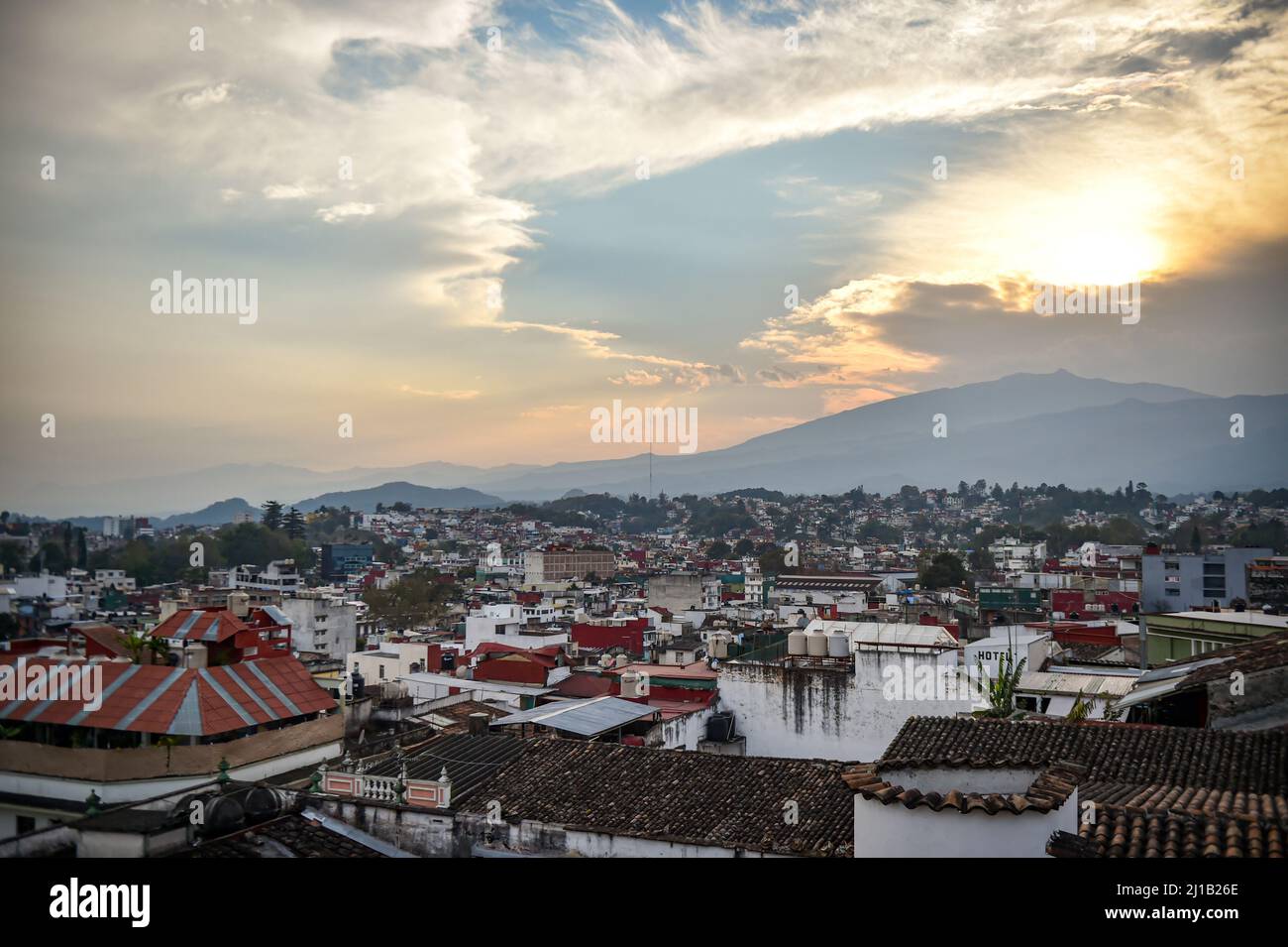 top of the hill in residential Xalapa Mexico Stock Photo Alamy