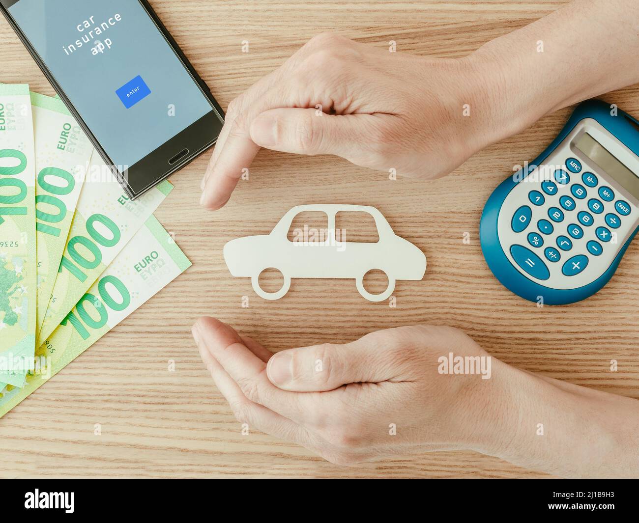 Car insurance concept. Close up Stock Photo