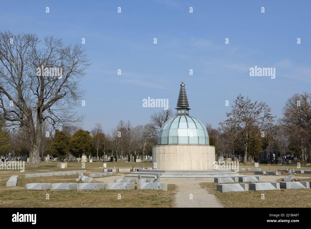 Vienna, Austria. The central cemetery in Vienna. Buddhist Department