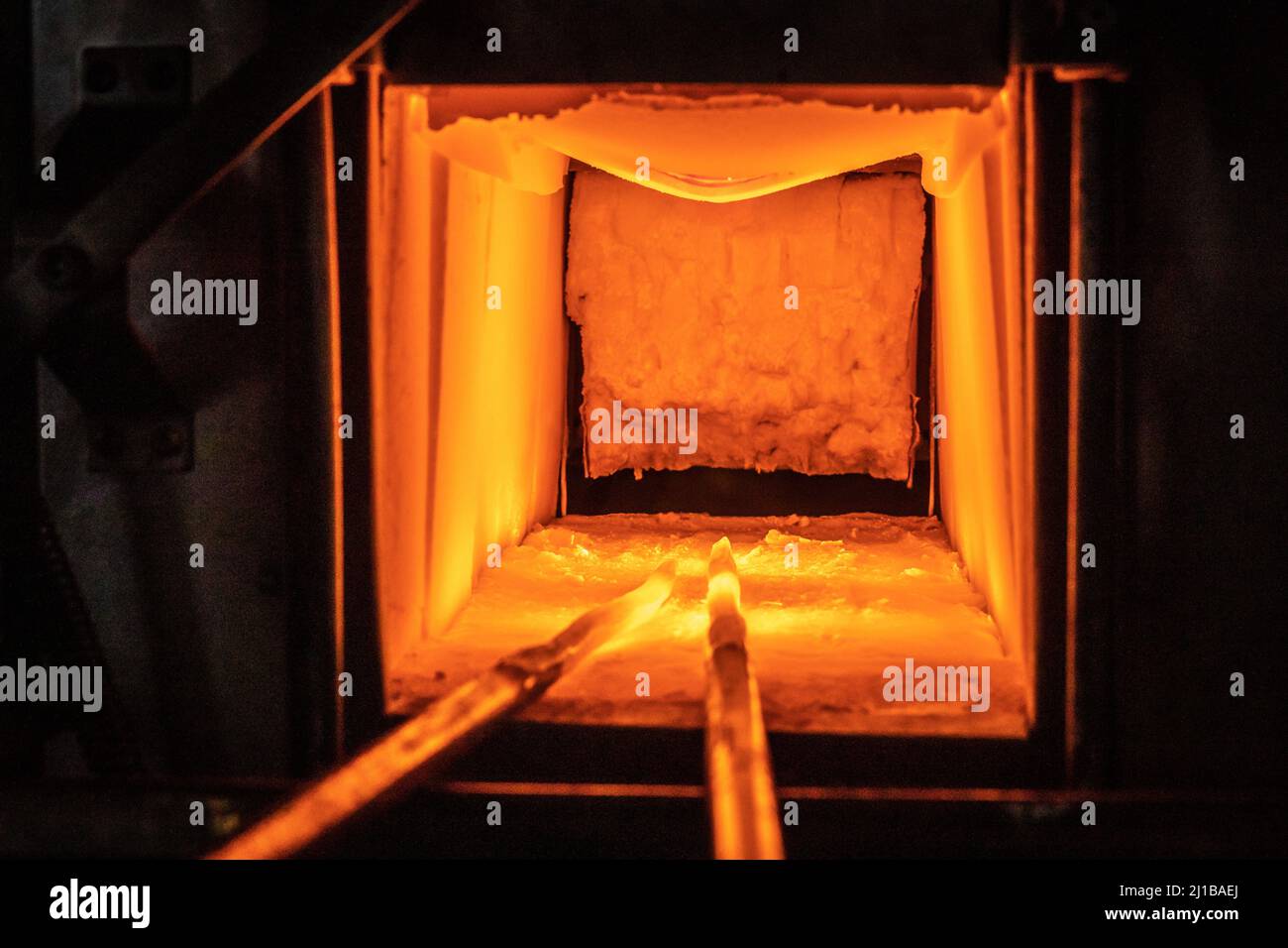 NICOLAS MARTIN'S GAS OVEN, SKILLED METALWORKER, GOUVILLE, MESNIL-SUR-ITON, EURE, NORMANDY, FRANCE Stock Photo