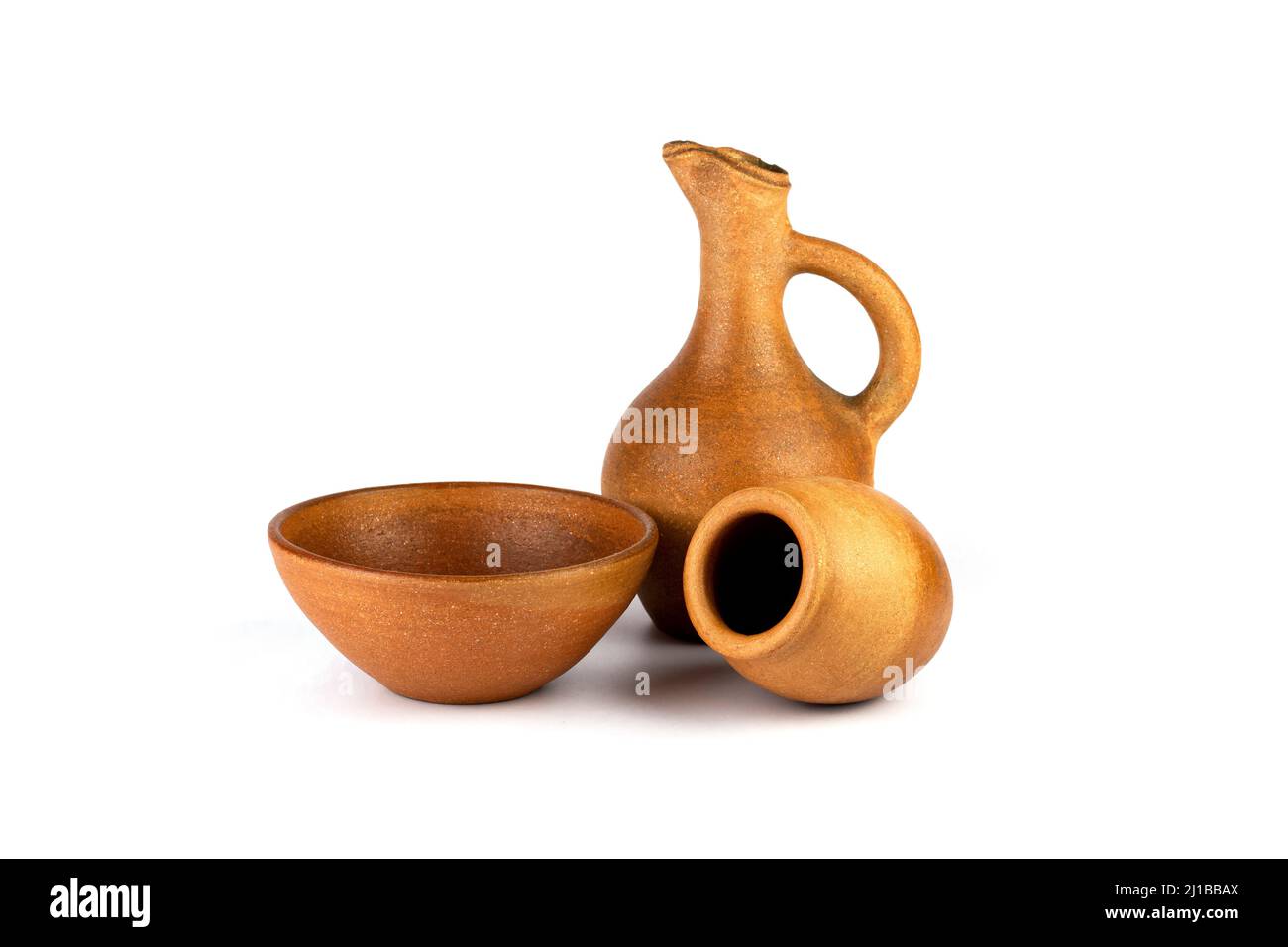 Qveri Georgian traditional clay vessel kvevri (qvevri ),piala, and jug(doqi ...