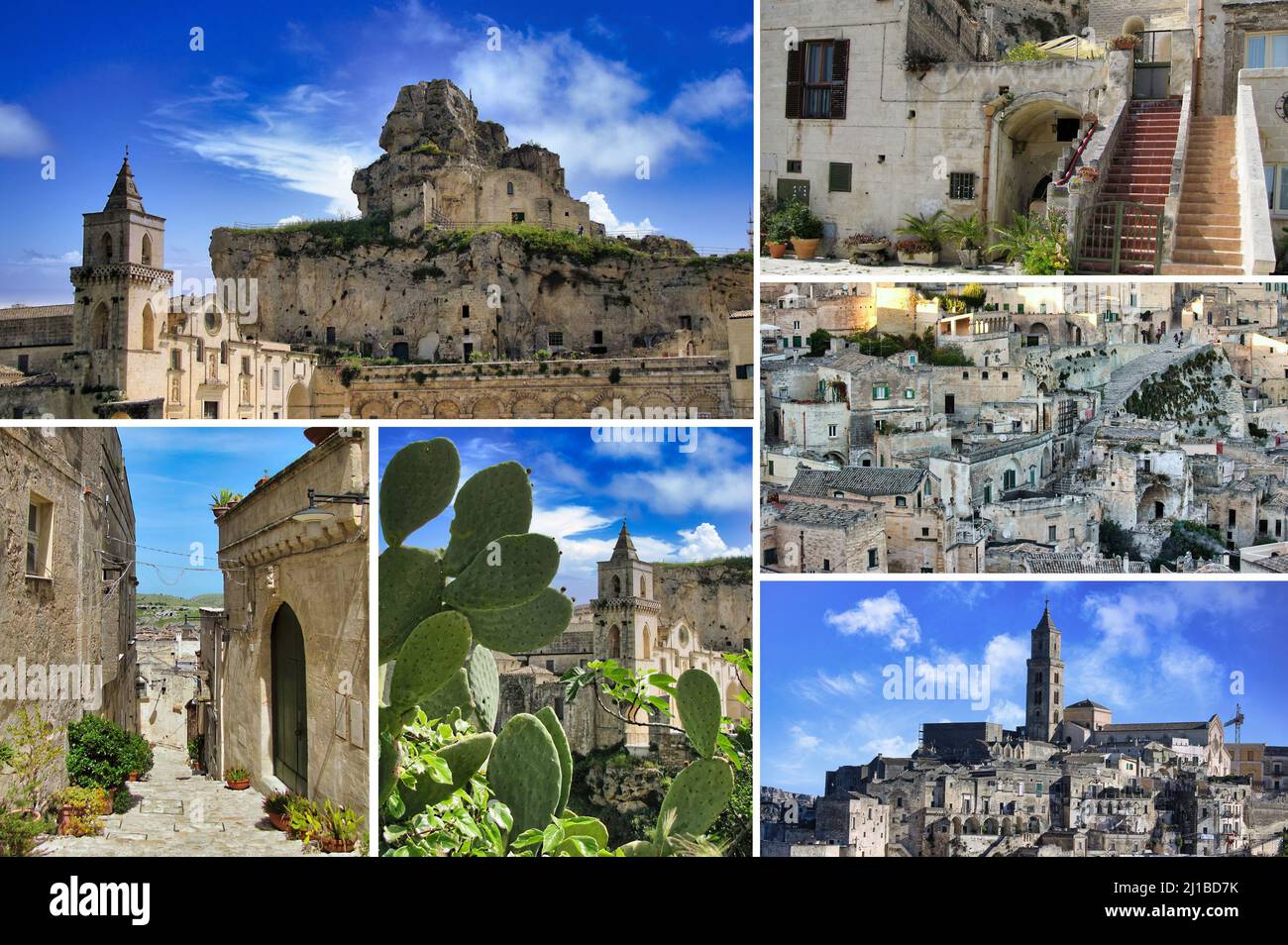 Matera, a World Heritage Site, is one of the oldest cities in the world. In 2019 it was awarded the title of European Capital of Culture. Stock Photo
