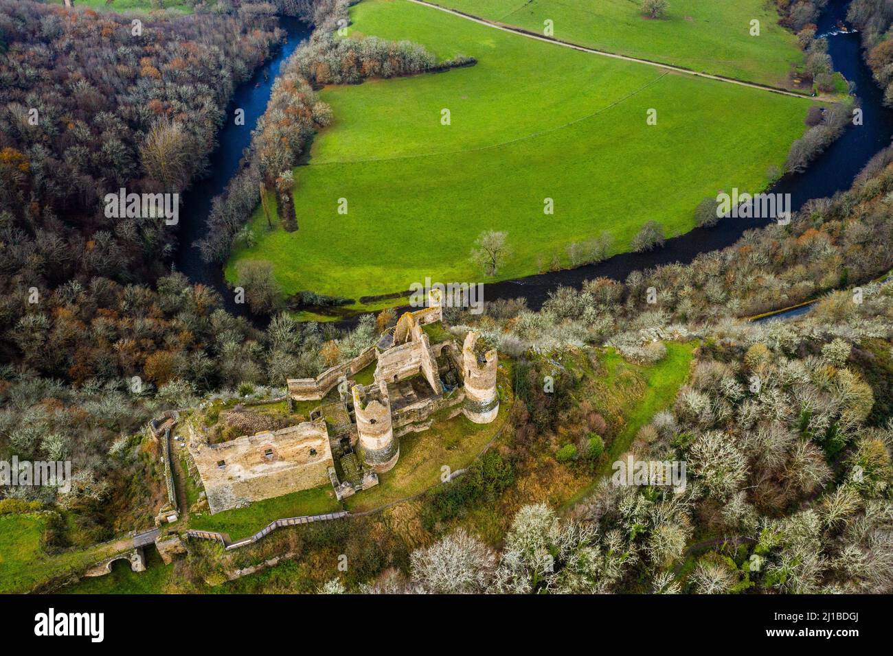 CHATEAU ROCHER, SAINT REMY DE BLOT, COMBRAILLES, (63) PUY DE DOME, AUVERGNE Stock Photo