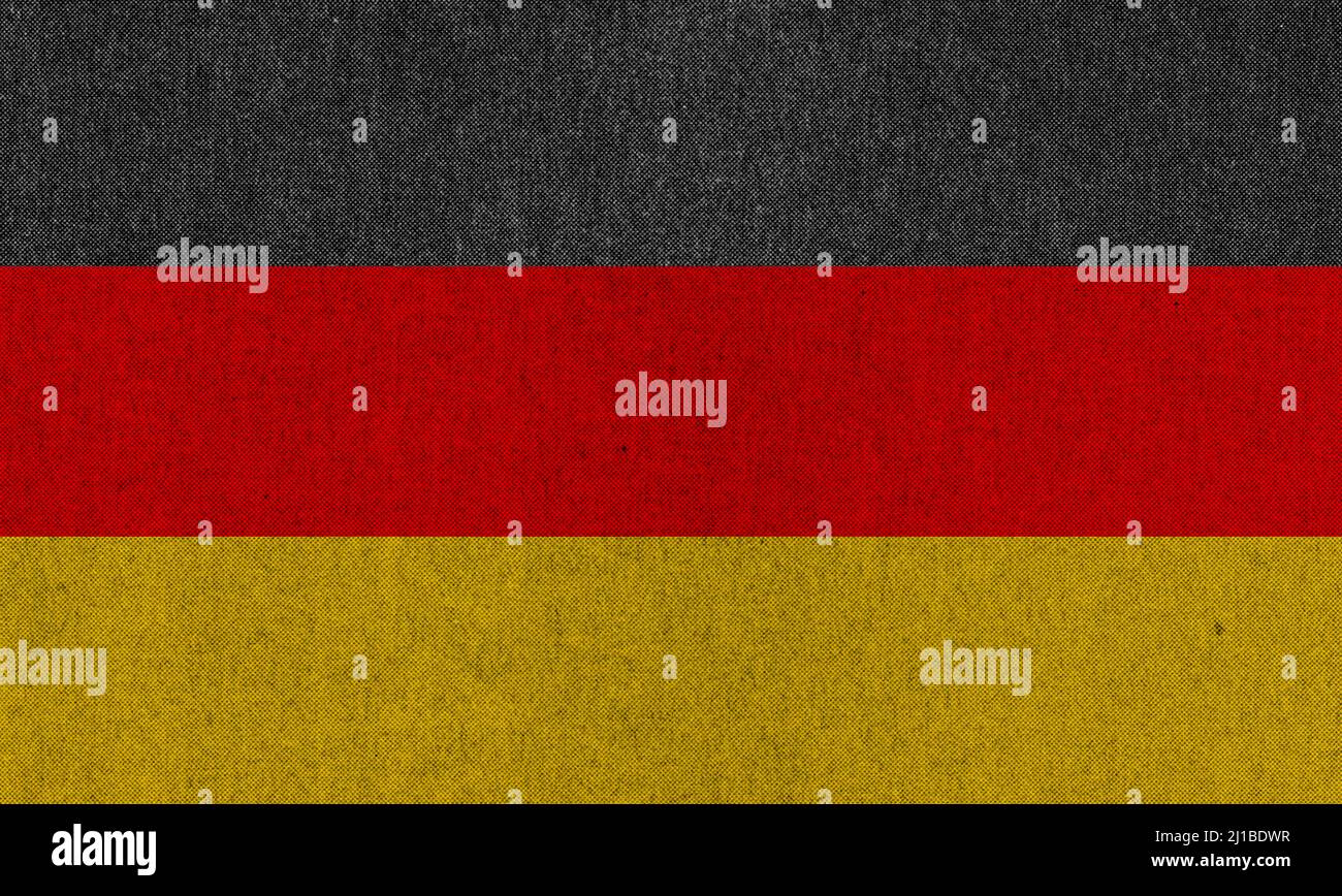 the German national flag of Germany, Europe with texturised background