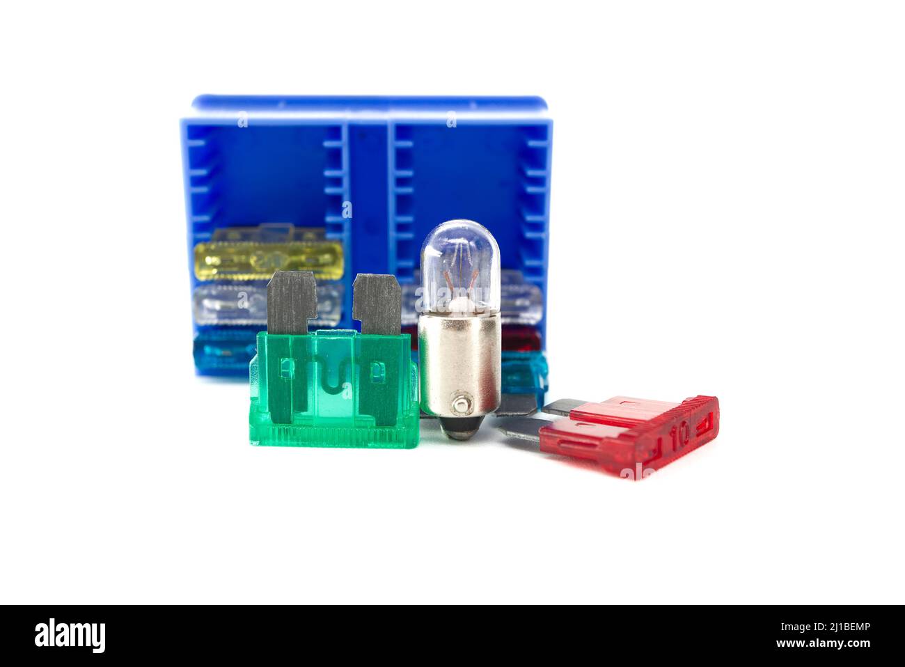 Automotive fuses with open circuit used to protect the wiring and