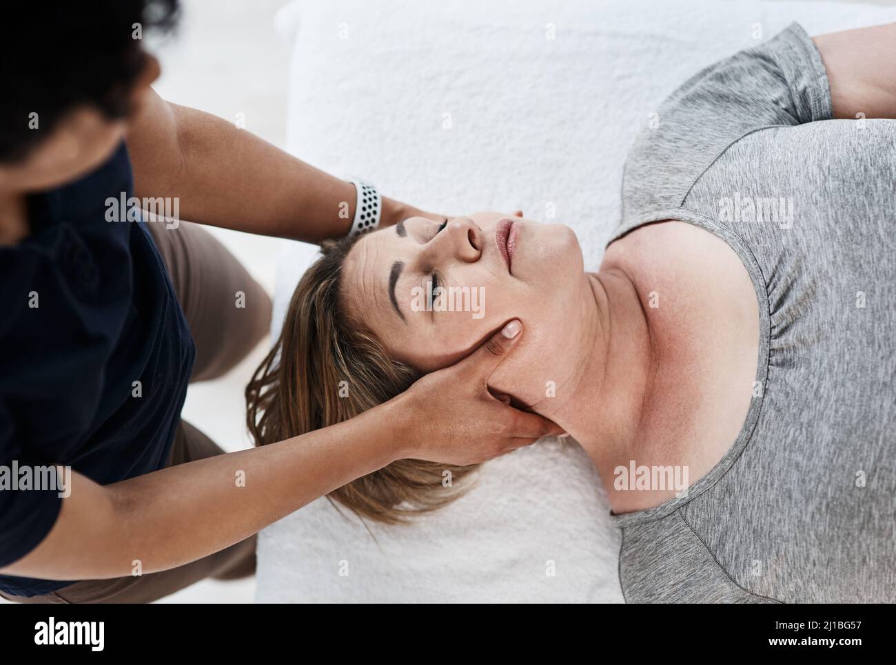 Getting Top Head Your neck needs the most delicate of touches. Shot of a mature woman ...