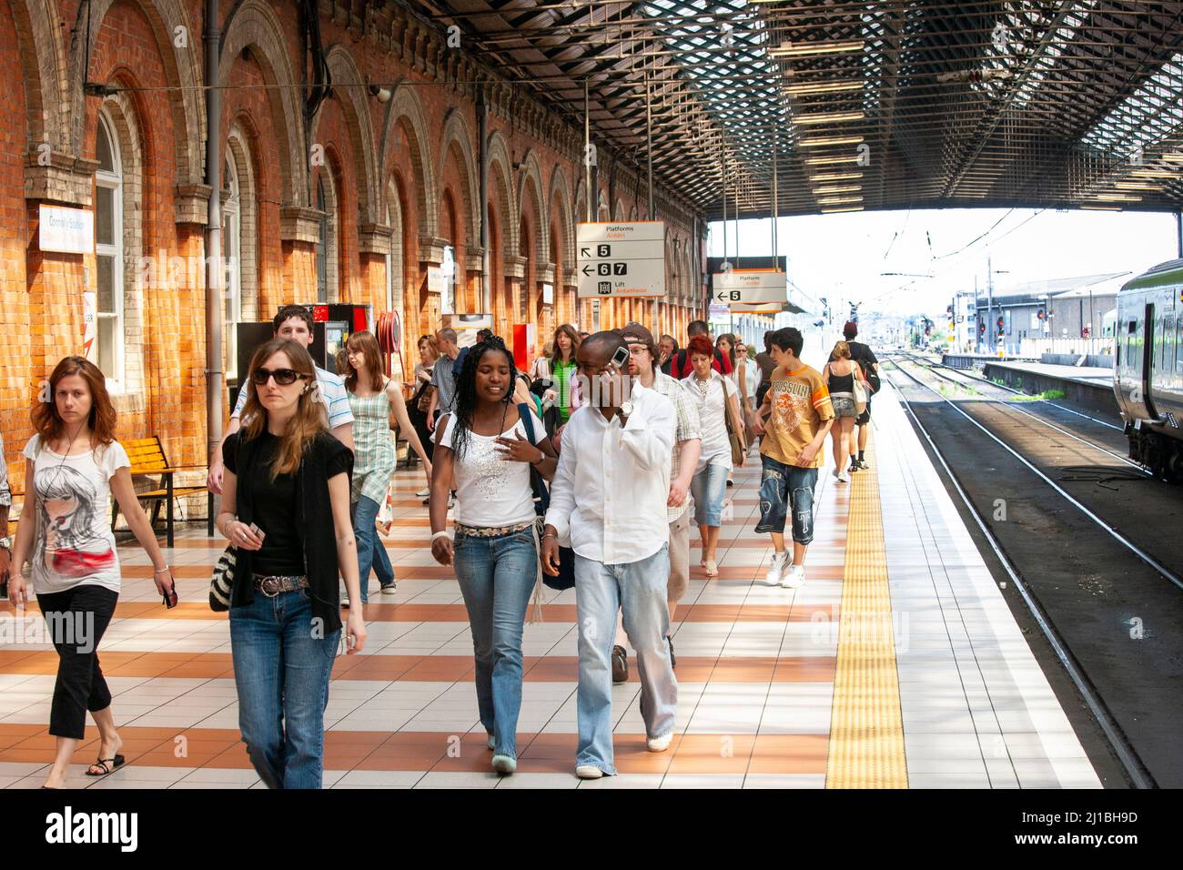 train station people Stock Photo