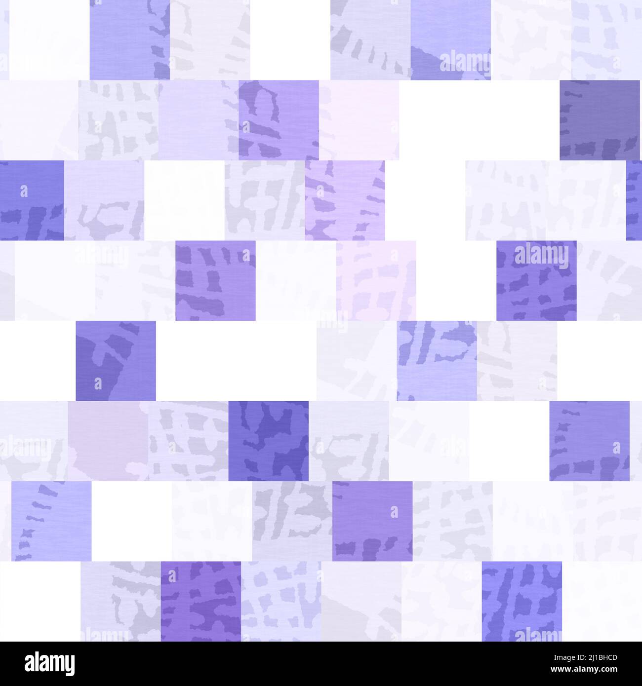 Random patchwork purple mosaic pixel grid seamless pattern. Modern ...