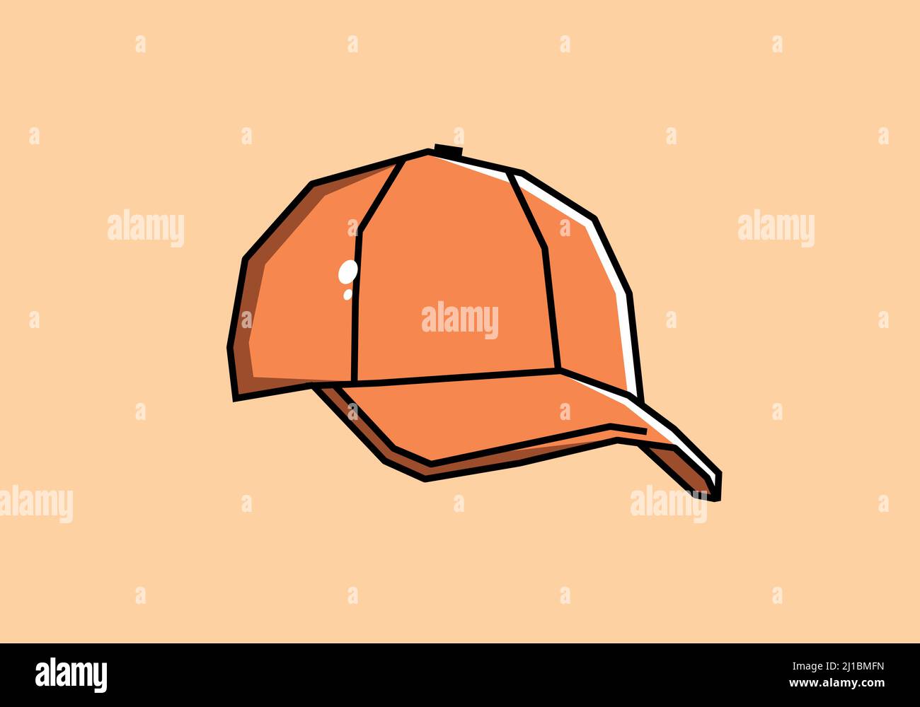 Orange color of sport cap design Stock Vector Image & Art Alamy
