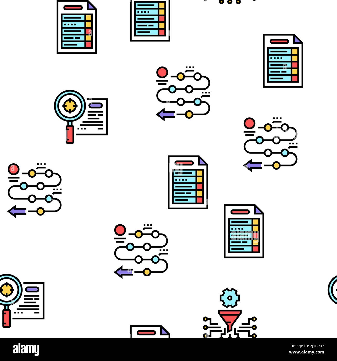 Planning Work Process Vector Seamless Pattern Stock Vector Image & Art ...